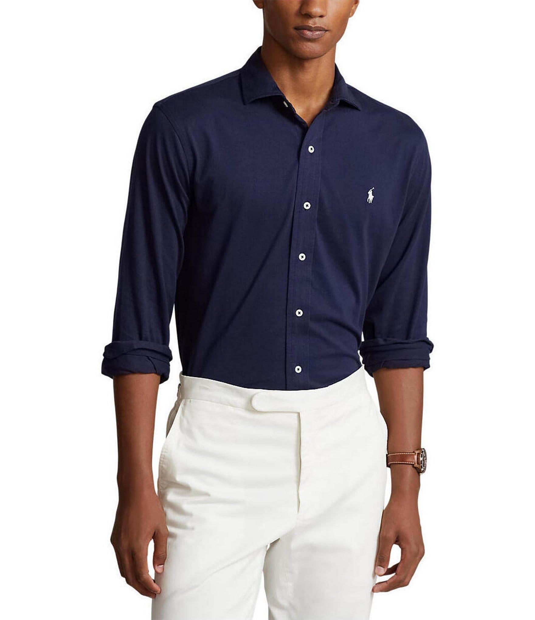 Polo Ralph Lauren Jersey Long Sleeve Woven Shirt