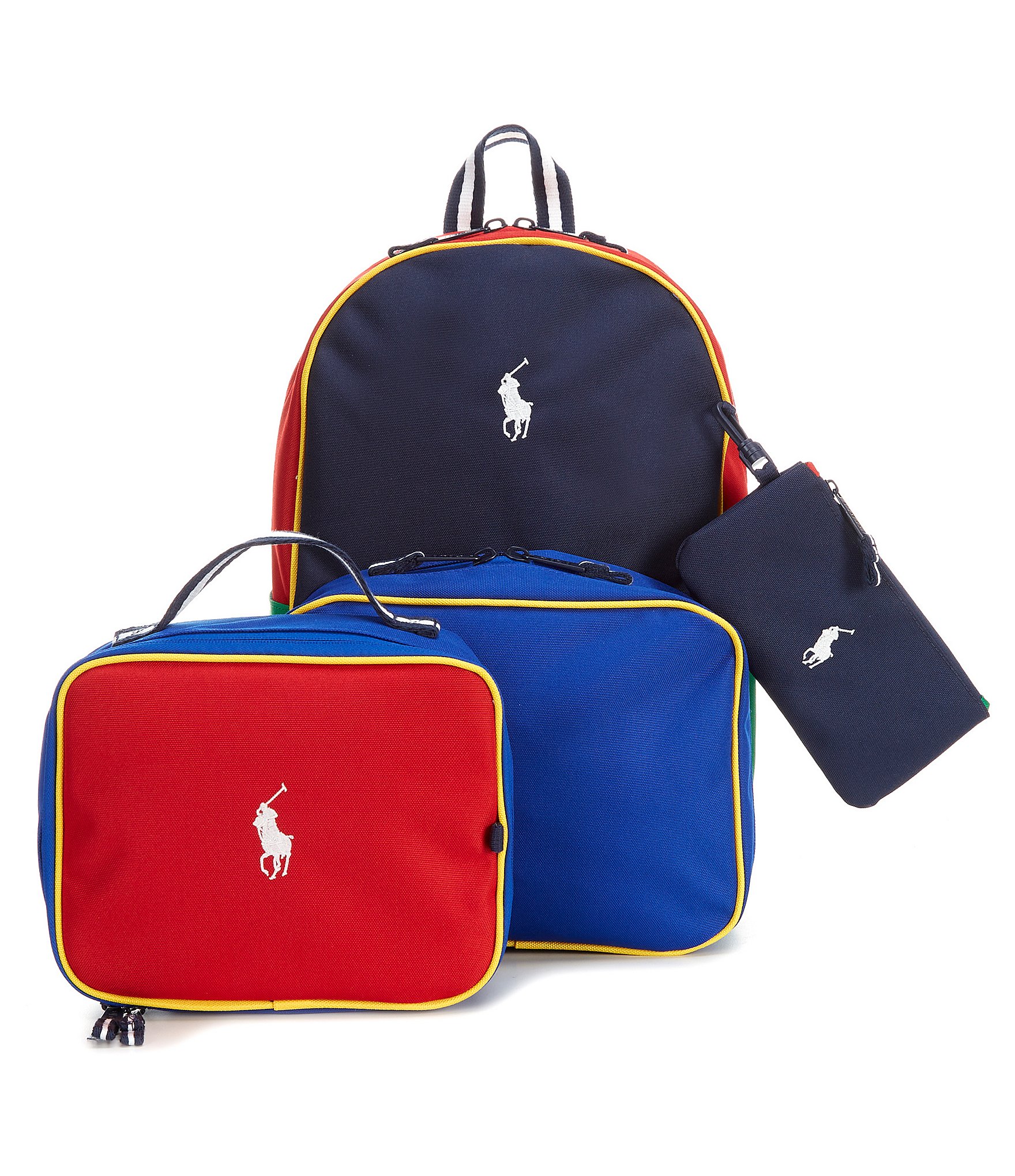 Polo Ralph Lauren Kids Oxford Backpack, Lunchbox, and Pencil Bag Set