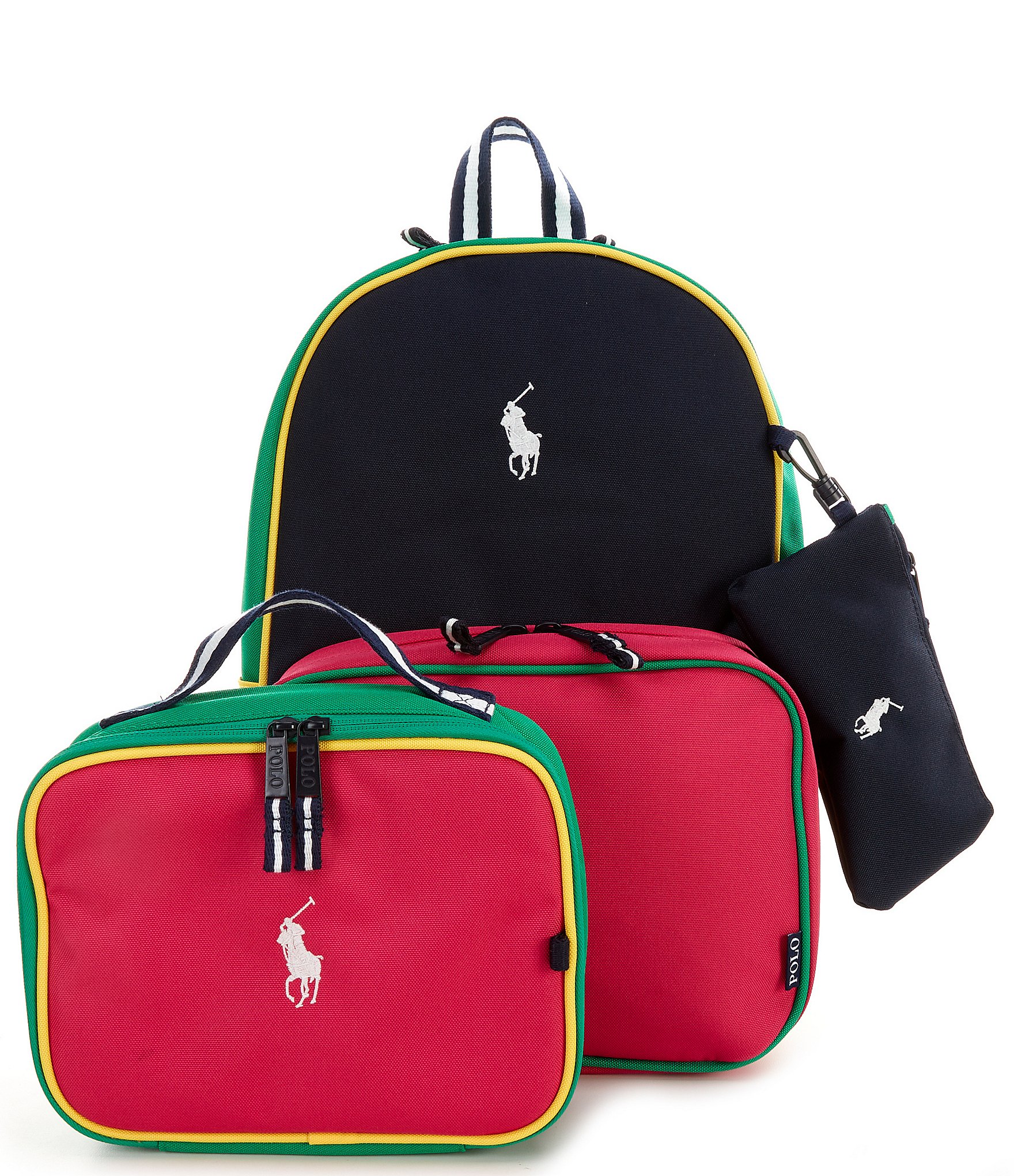 Polo Ralph Lauren Kids Oxford Backpack, Lunchbox, and Pencil Bag Set