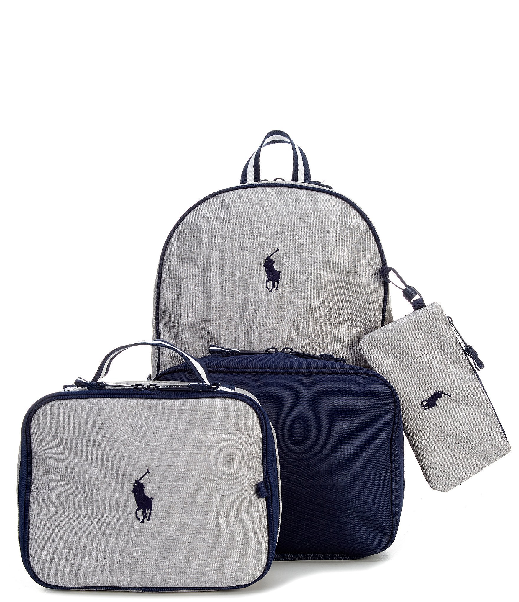 Polo Ralph Lauren Kids Oxford Backpack, Lunchbox, and Pencil Bag Set