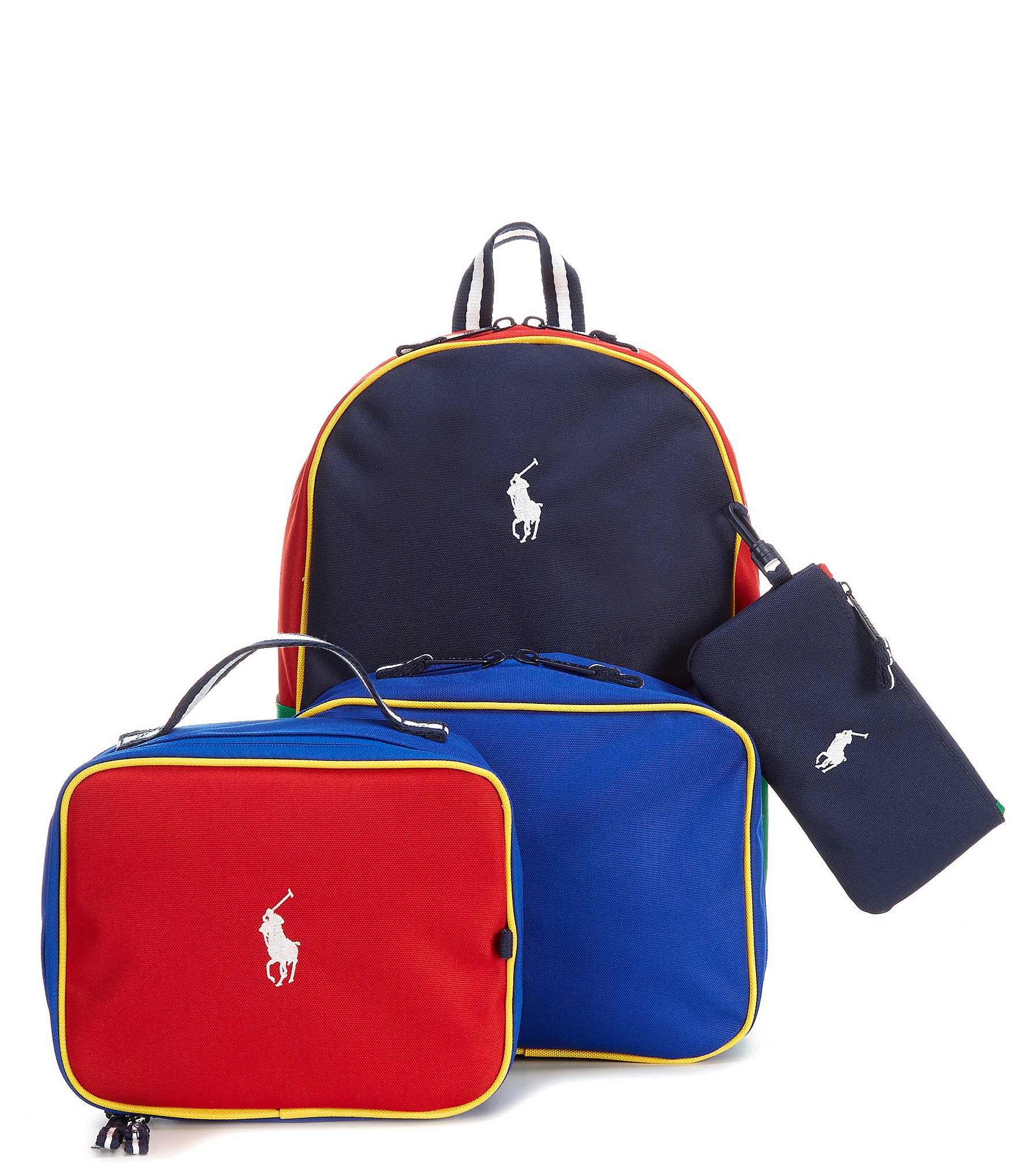 Polo Ralph Lauren Kids Oxford Backpack, Lunchbox, and Pencil Bag Set