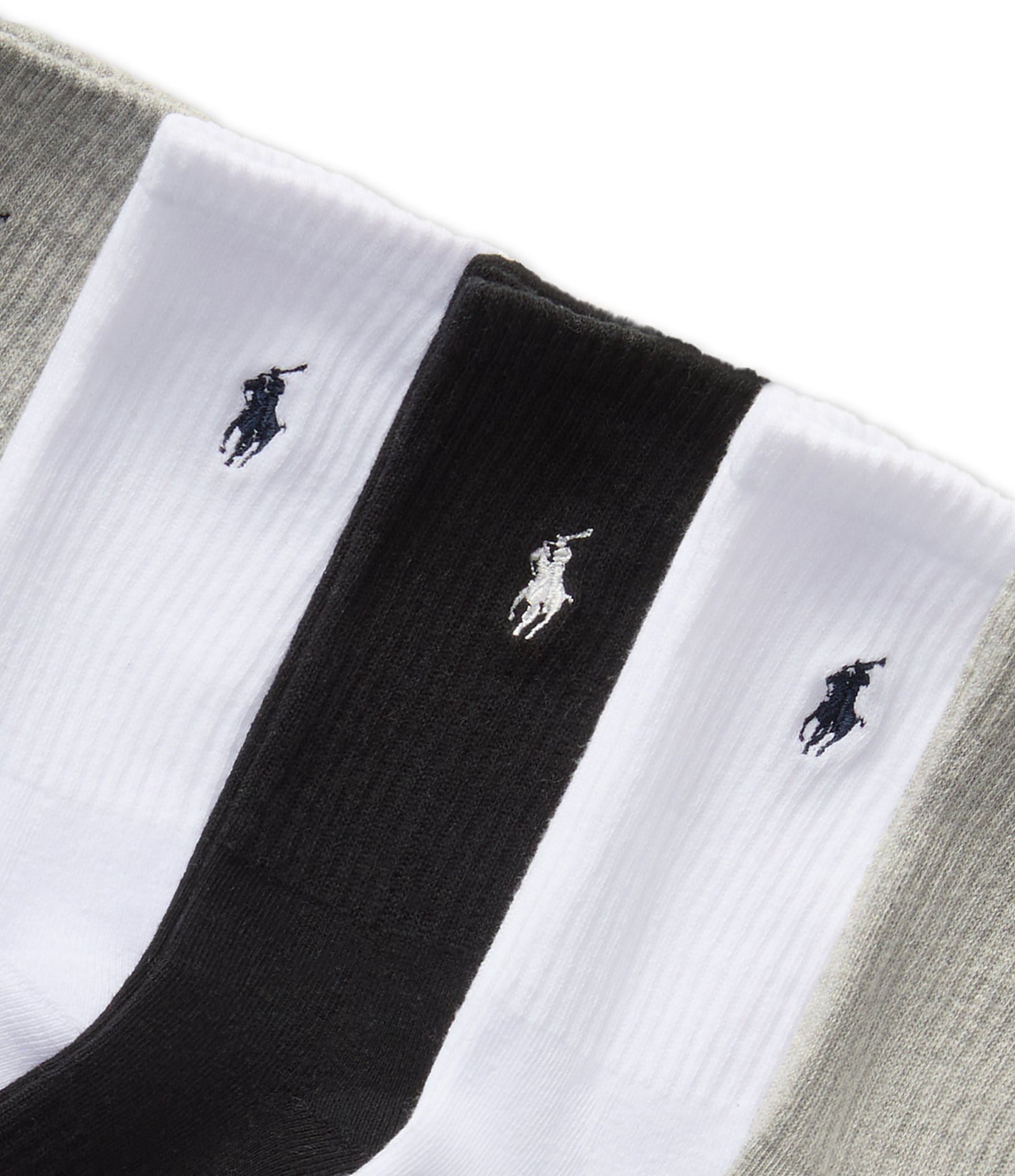 Polo Ralph Lauren Little Boys Performance Multi Solid Cushioned Crew Socks 6-Pack