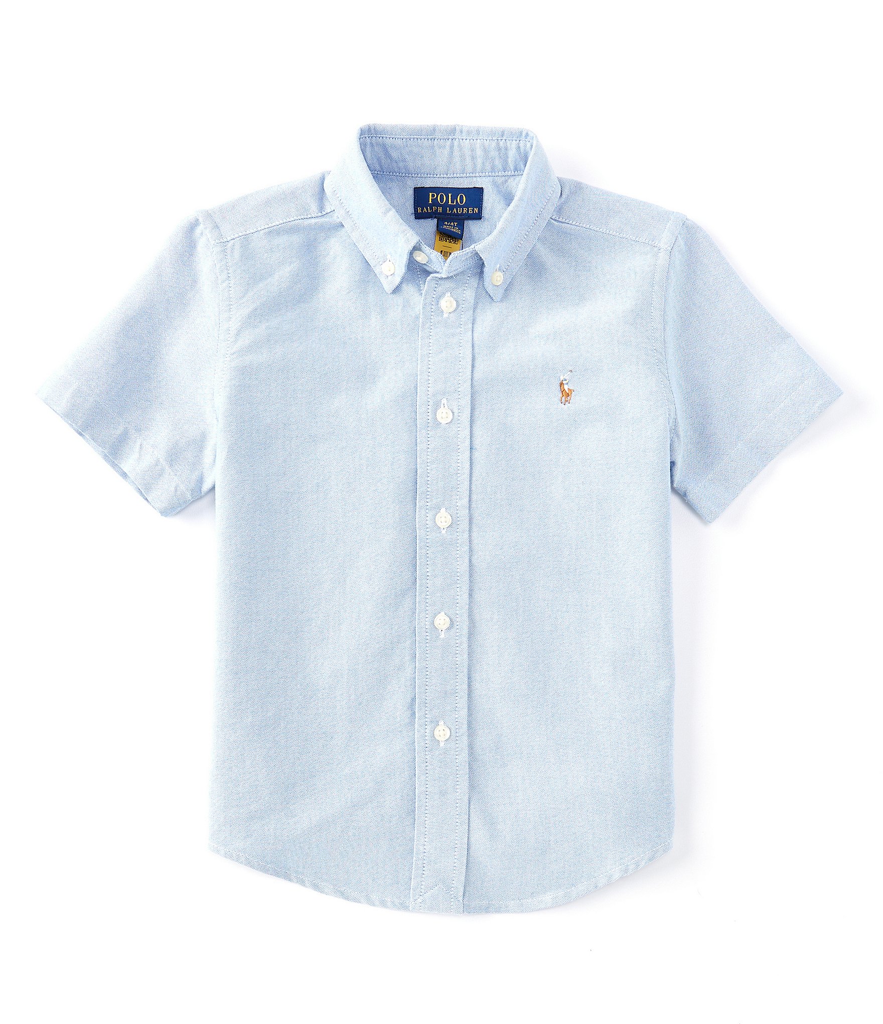 Polo Ralph Lauren Little Boys 2T-7 Cotton Oxford Short-Sleeve Button ...