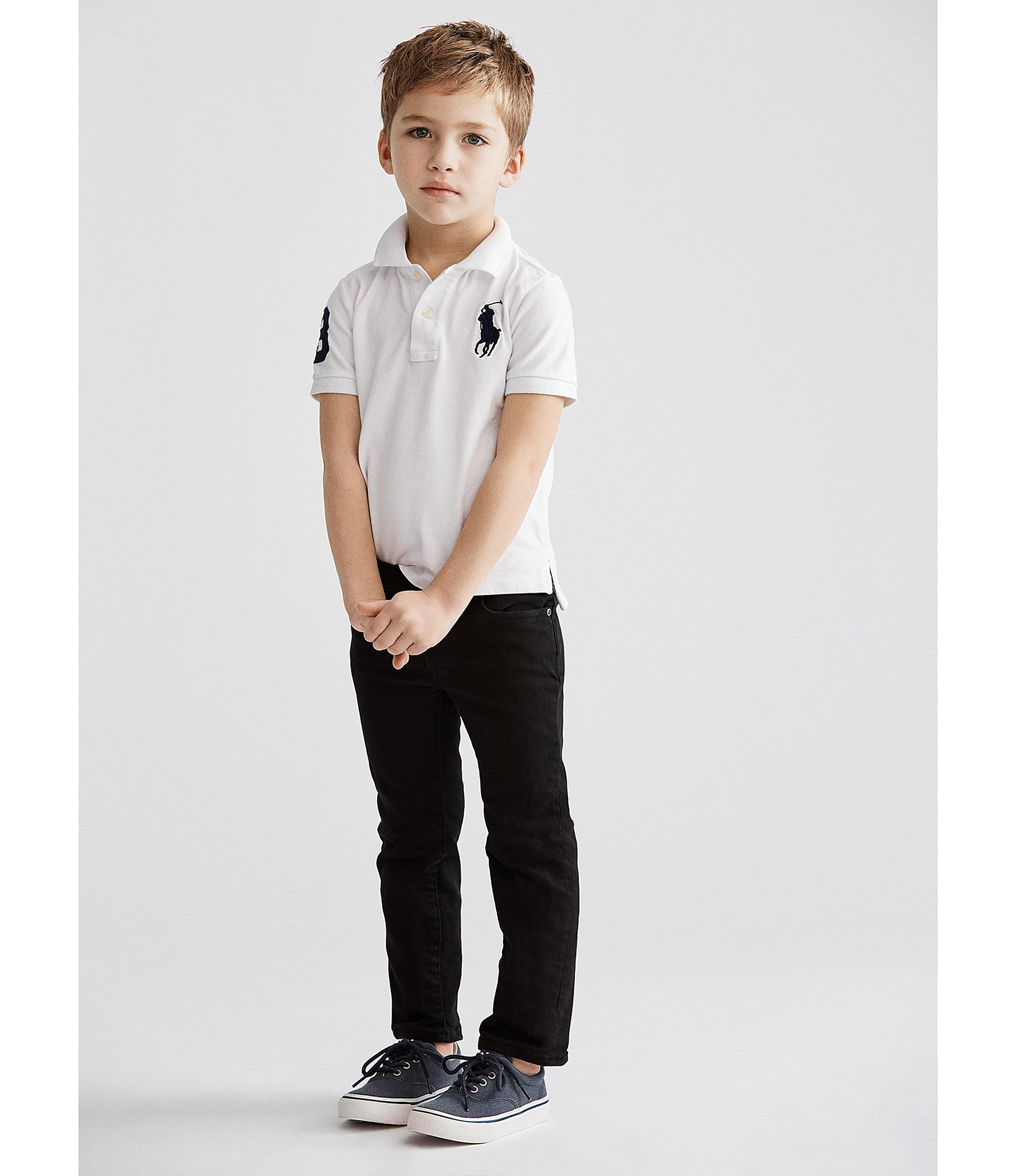 Polo Ralph Lauren Little Boys 2T-7 Hampton Classic Straight Black Denim Jeans