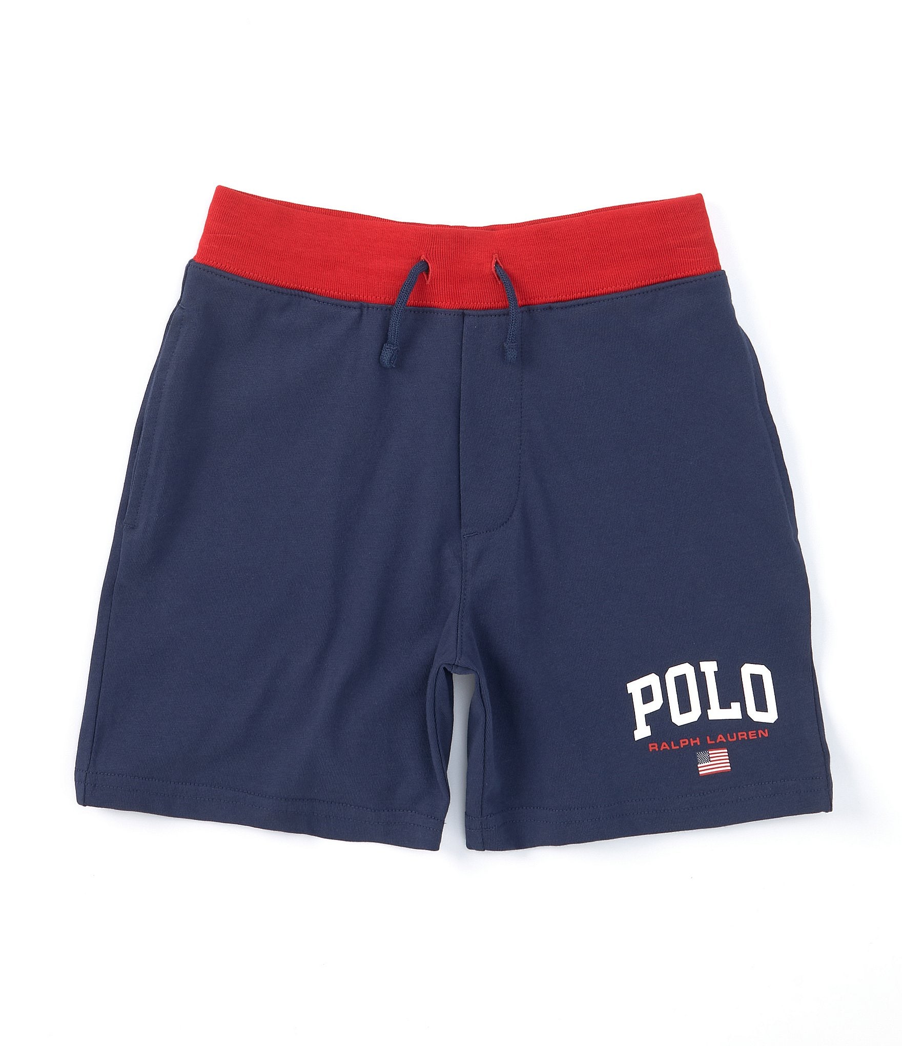 Polo Ralph Lauren Little Boys 2T-7 Logo Flag Jersey Shorts