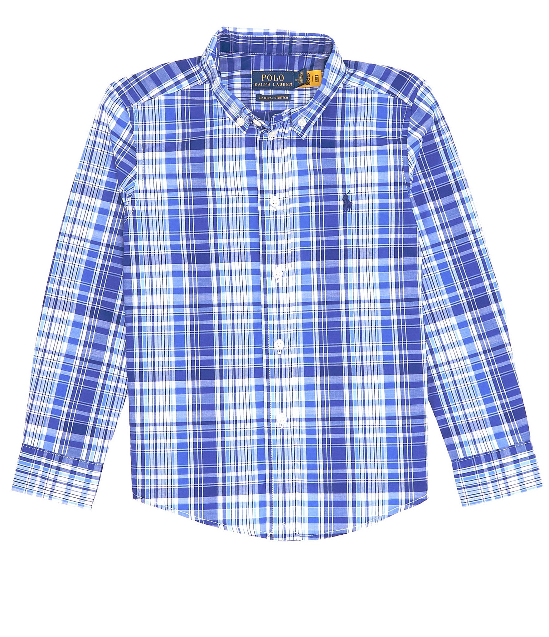 Polo Ralph Lauren Little Boys 2T-7 Long-Sleeve Plaid Poplin Shirt ...