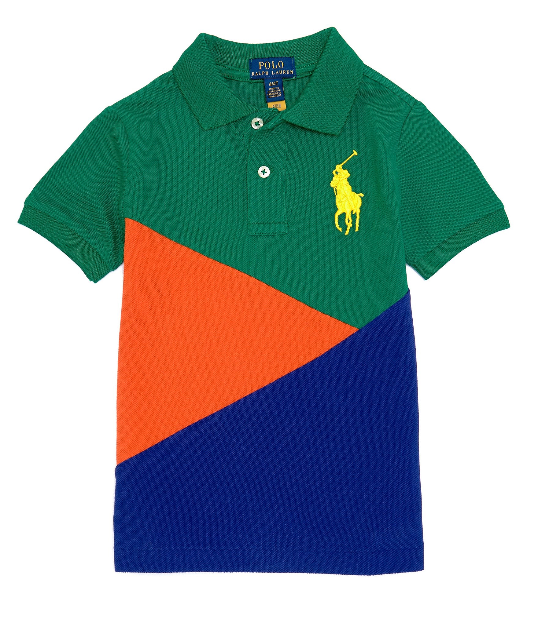 Polo Ralph Lauren Little Boys 2T-7 Short Sleeve Big Pony Color Block ...