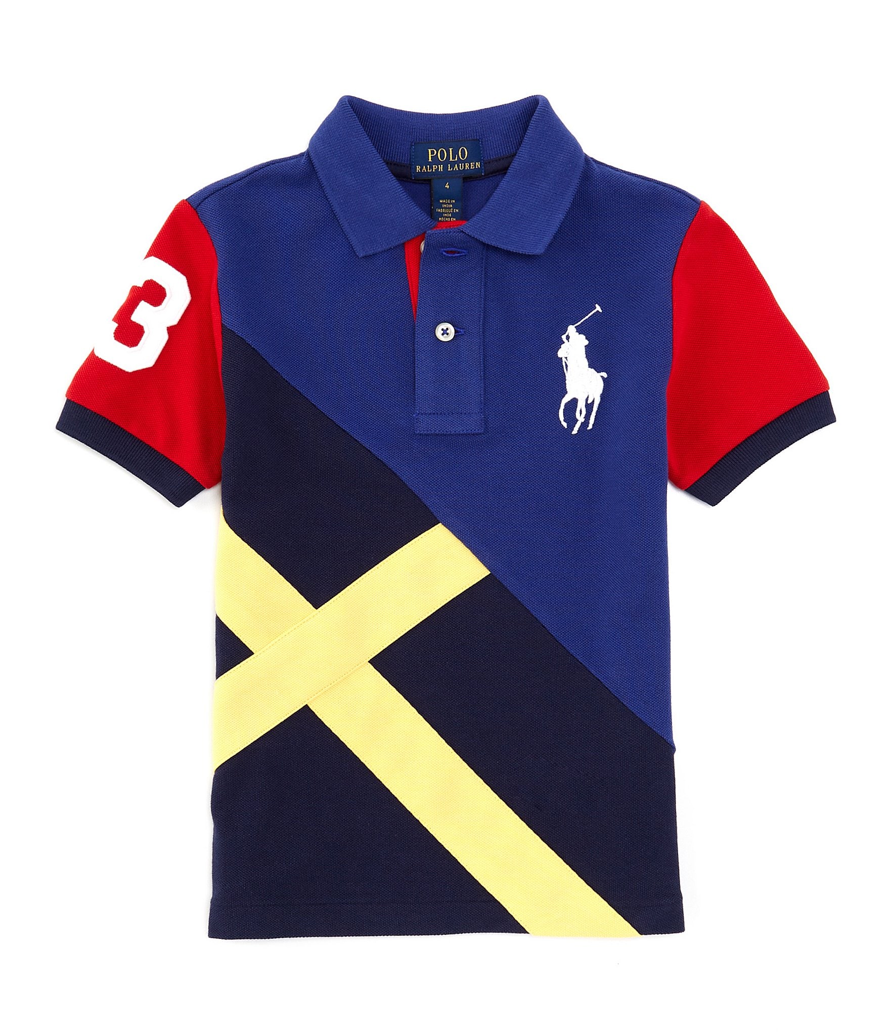 Polo Ralph Lauren Little Boys 2T-7 Short-Sleeve Big Pony Color Block Mesh Polo Shirt