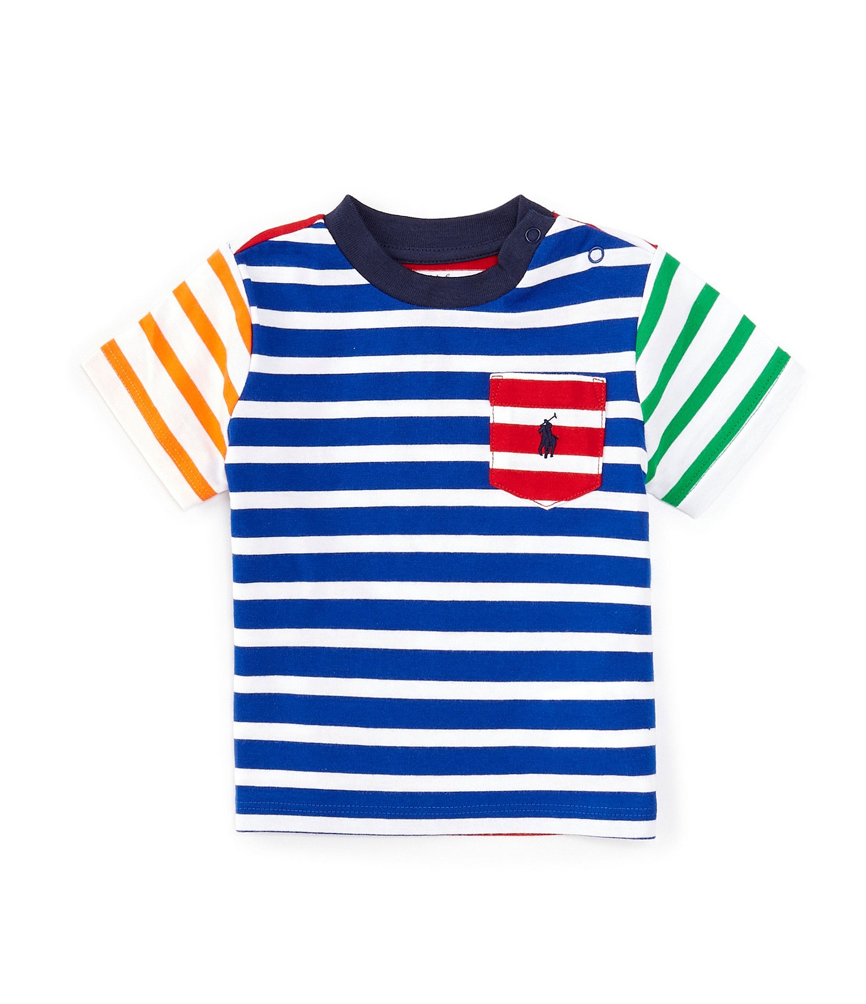Polo Ralph Lauren Little Boys 2T-7 Short Sleeve Color Block Stripe T ...