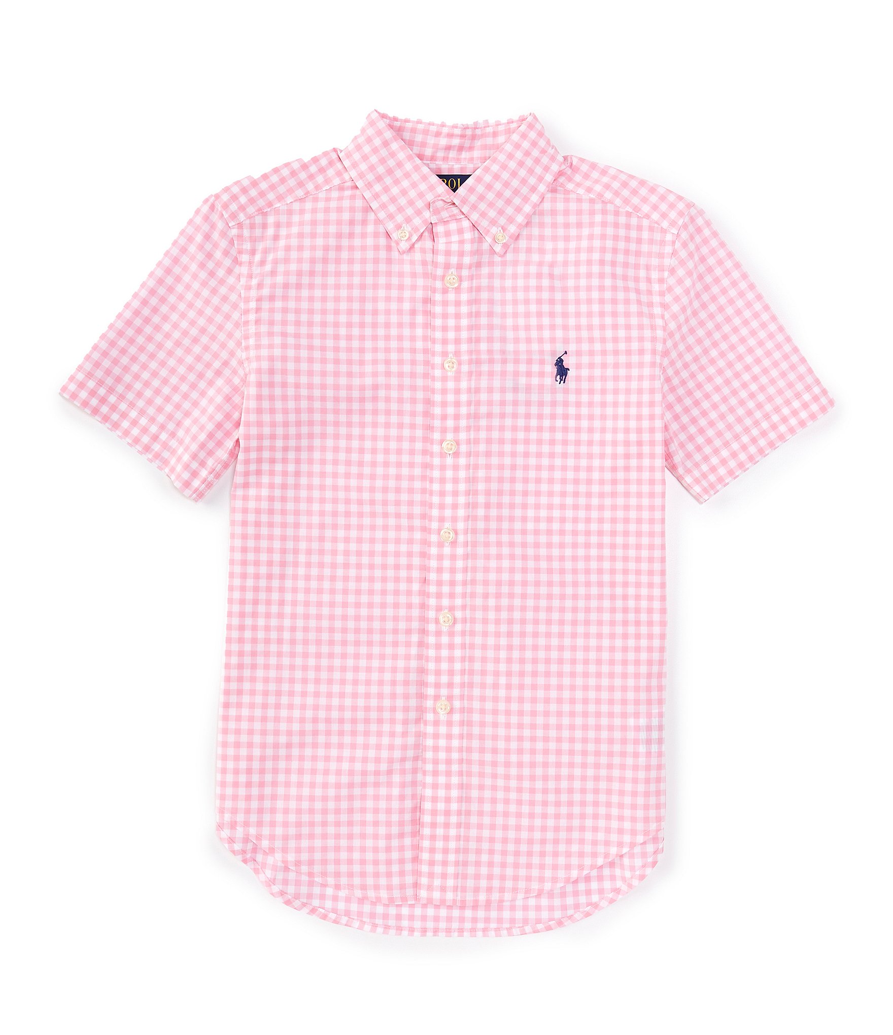 Polo Ralph Lauren Little Boys 2T-7 Short-Sleeve Gingham Poplin Shirt