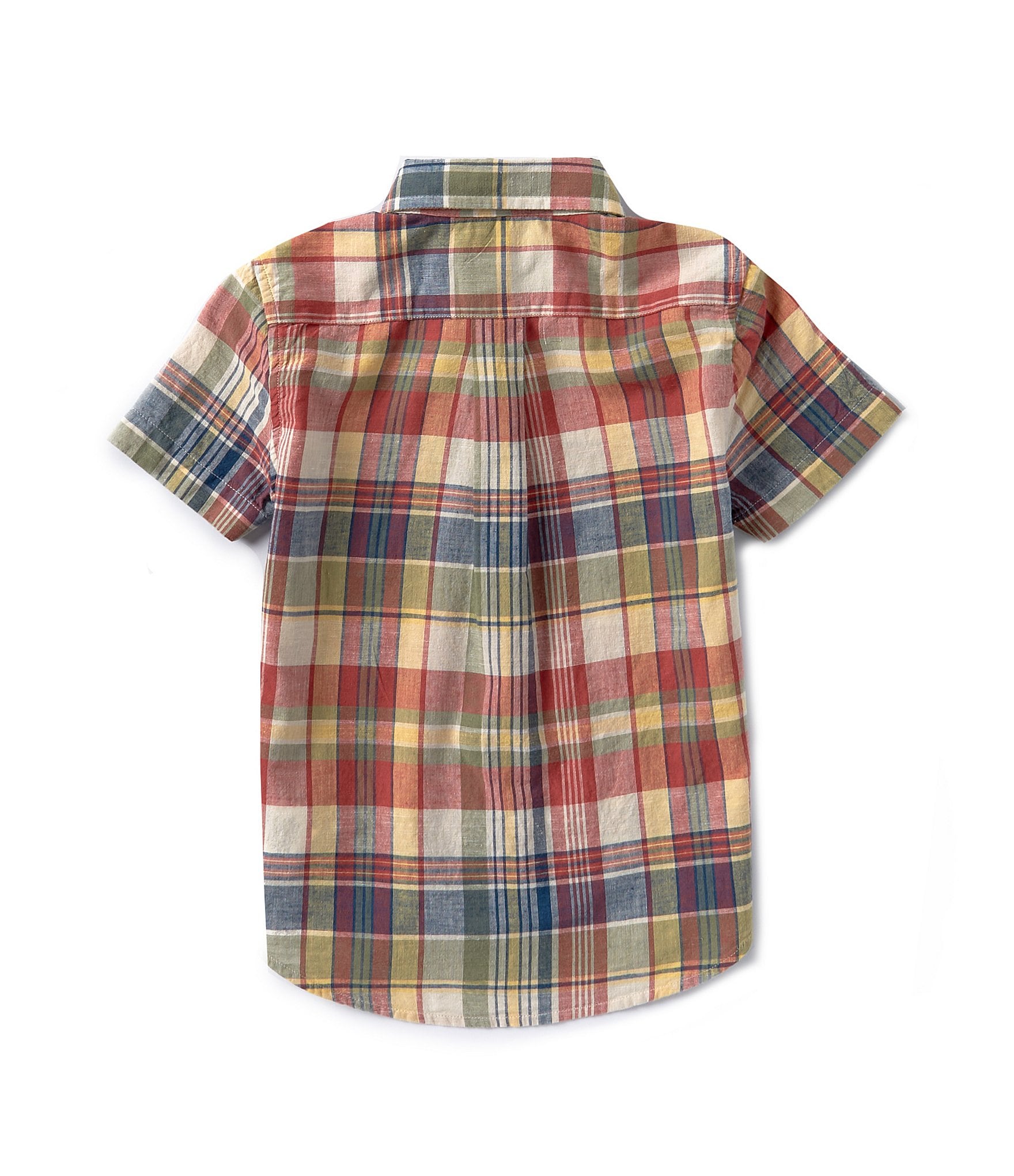 Polo Ralph Lauren Little Boys 2T-7 Short Sleeve Madras Plaid Woven Shirt