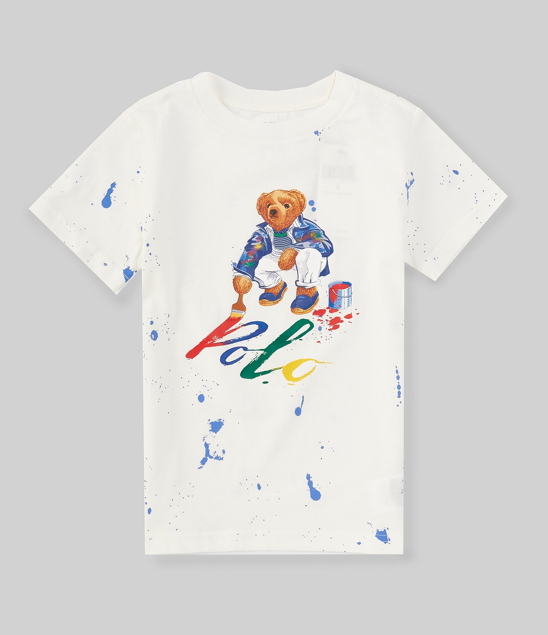 Ralph Lauren Kids Polo-Bear print shorts set - Blue