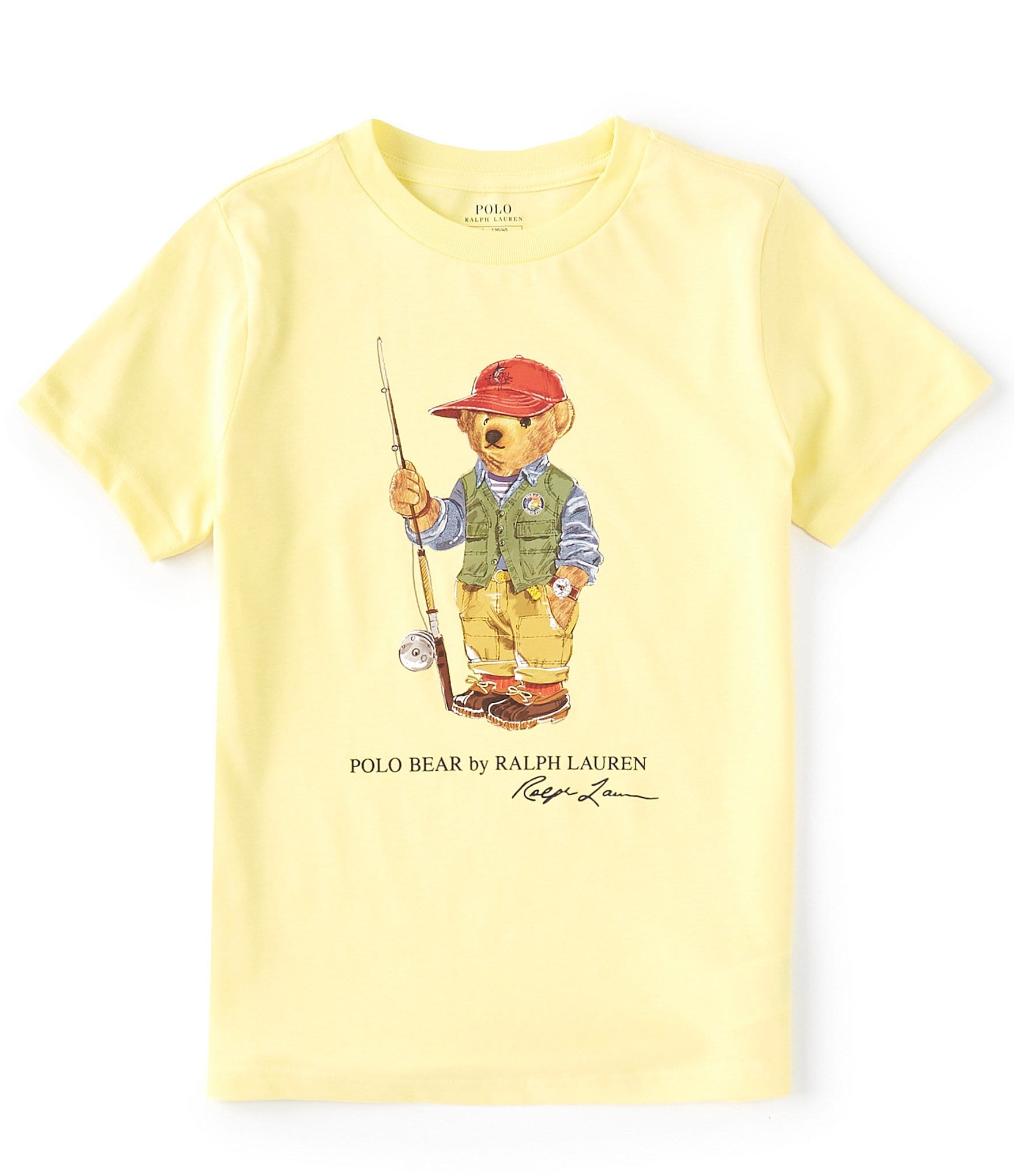 Polo Ralph Lauren Little Boys 2T-7 Short Sleeve Fishing Polo Bear Tee ...