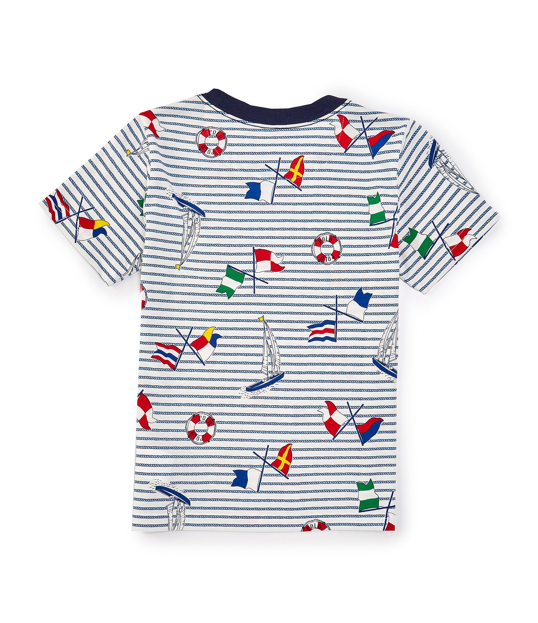 Polo Ralph Lauren Little Boys 2T-7 Short Sleeve Sailing Print & Striped Jersey T-Shirt