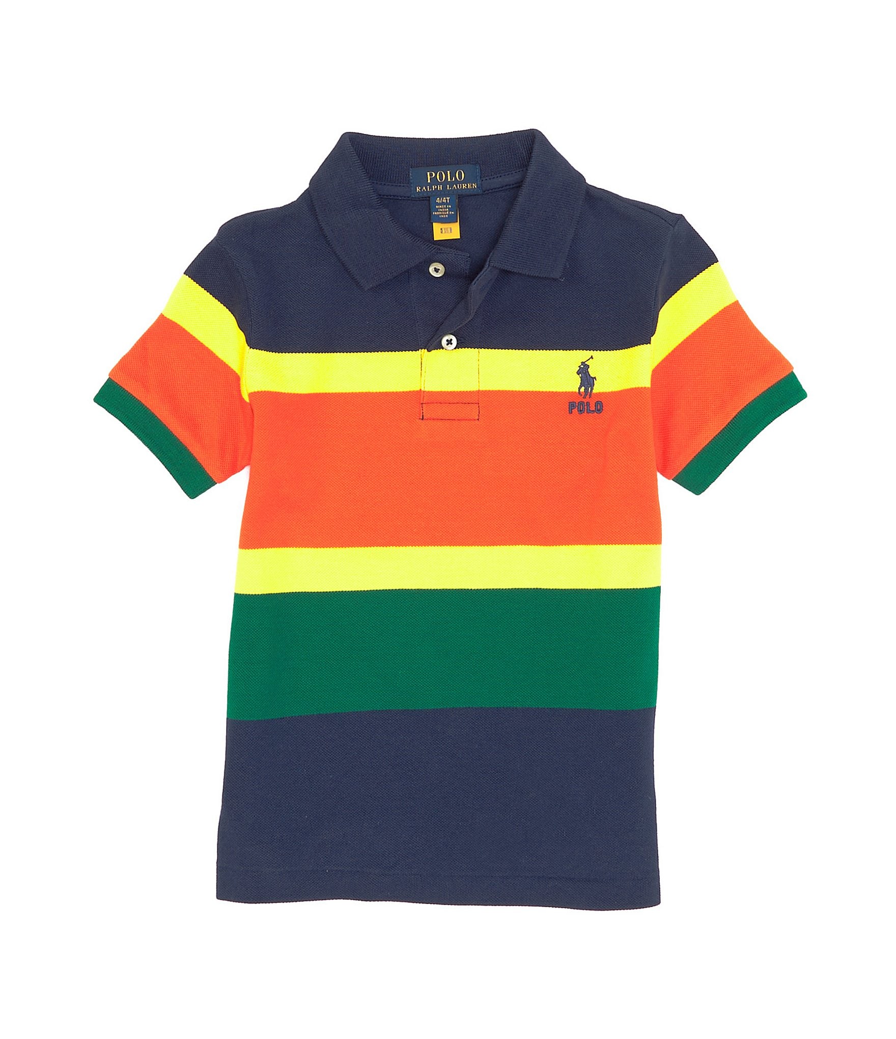 Polo Ralph Lauren Little Boys 2T-7 Short-Sleeve Striped Mesh Polo Shirt ...