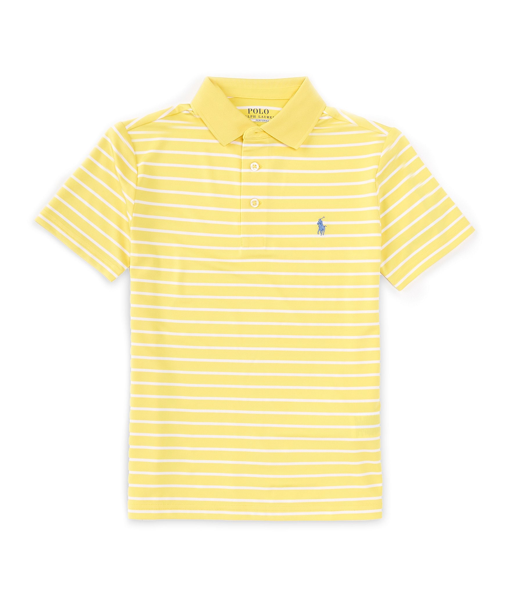 Polo Ralph Lauren Little Boys 2T-7 Short Sleeve Striped Performance Jersey Polo Shirt