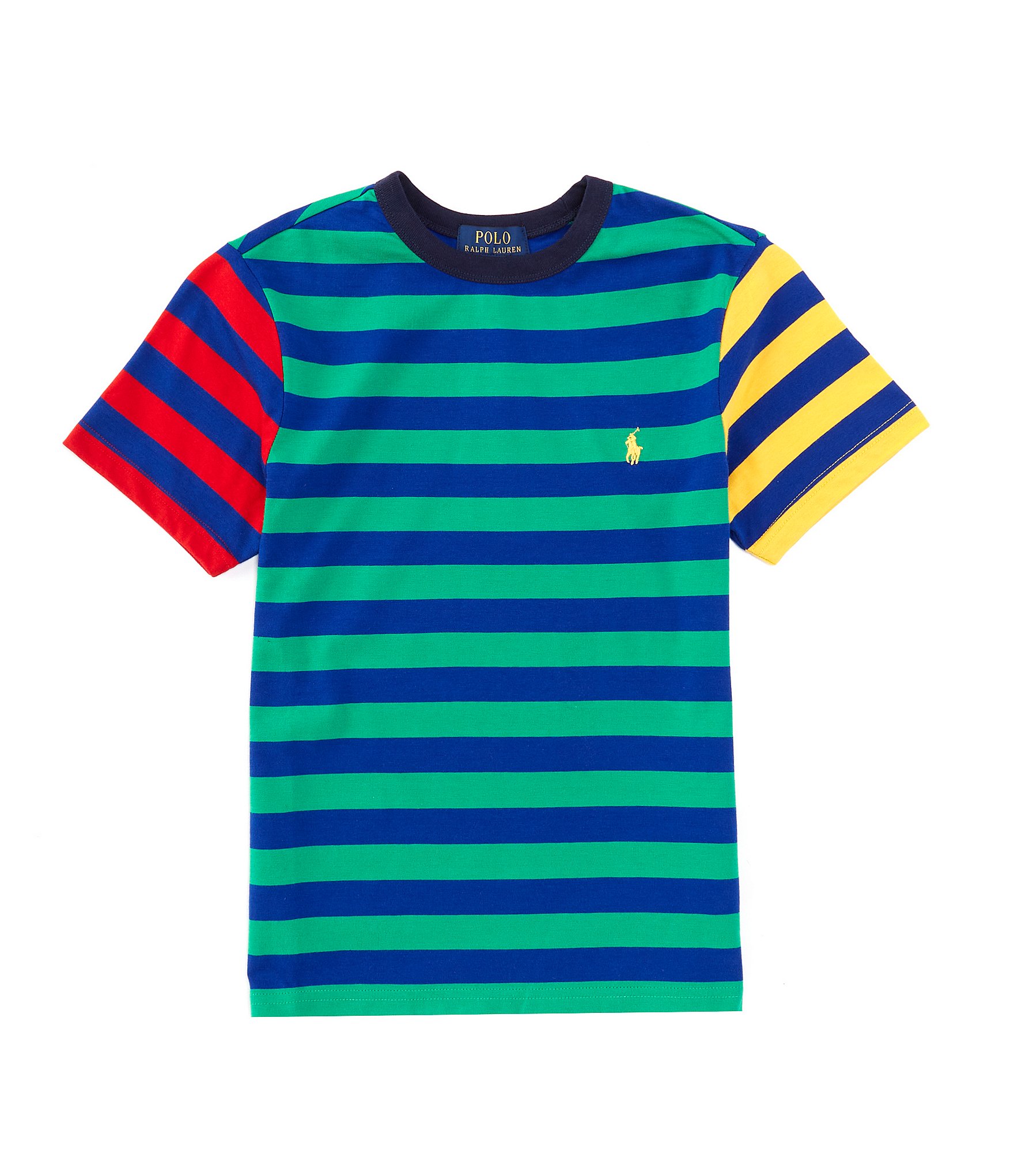 Polo Ralph Lauren Little Boys 2T-7 Short Sleeve Striped/Color Block Jersey T-Shirt