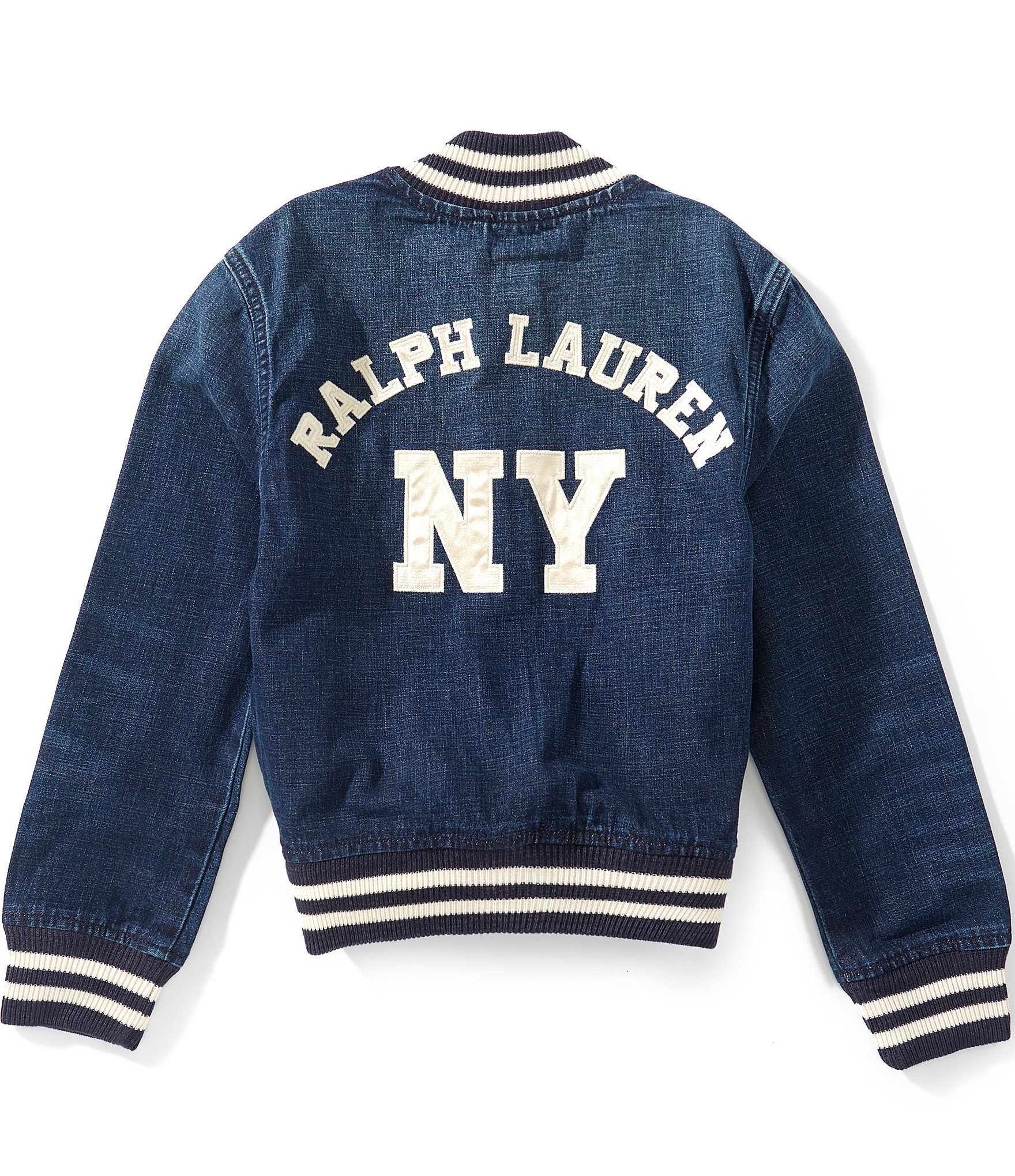 Polo Ralph Lauren Little Boys Long Sleeve Chambray Baseball Jacket