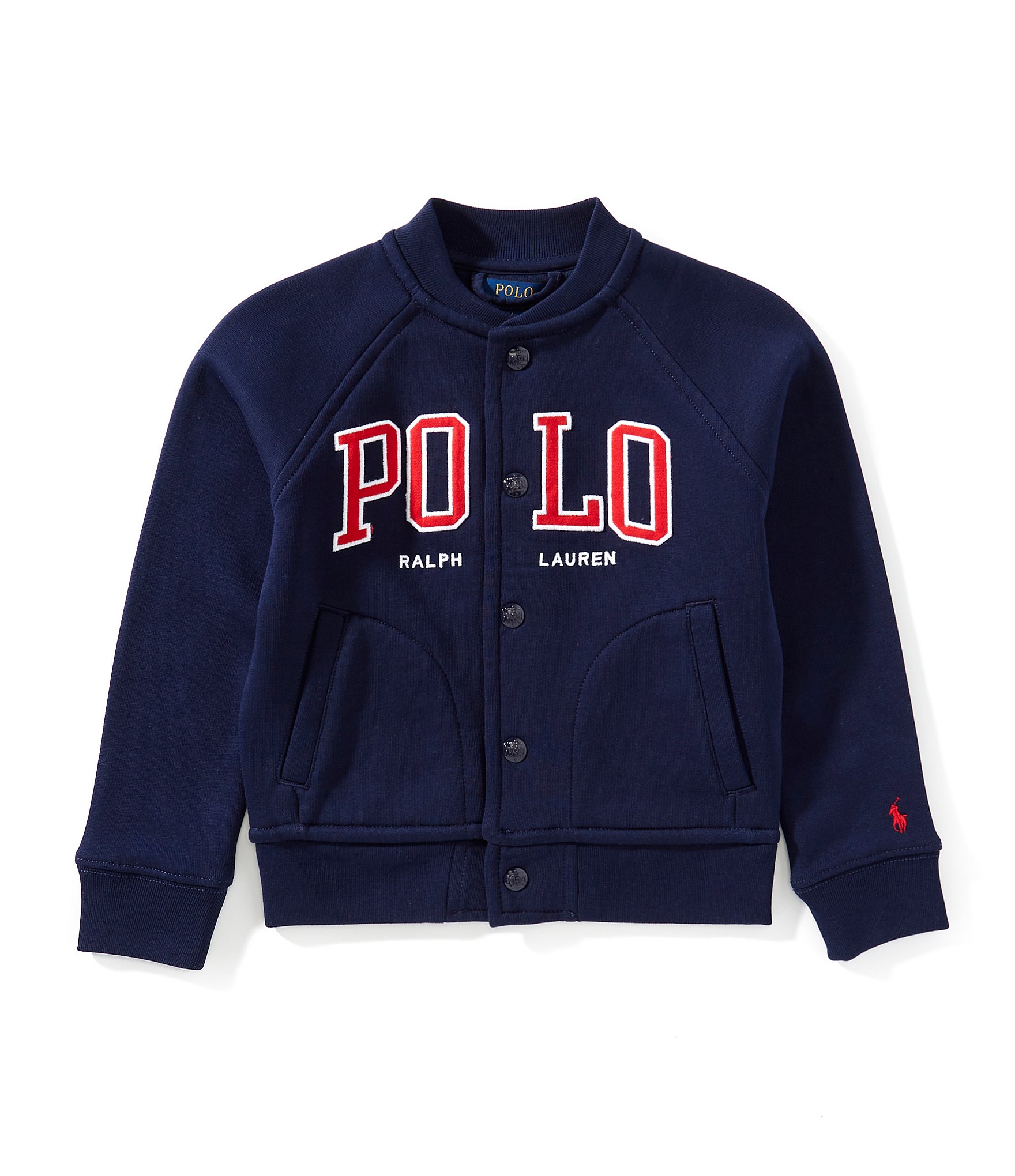 Polo Ralph Lauren Little Boys Long-Sleeve Logo Fleece Baseball Jacket