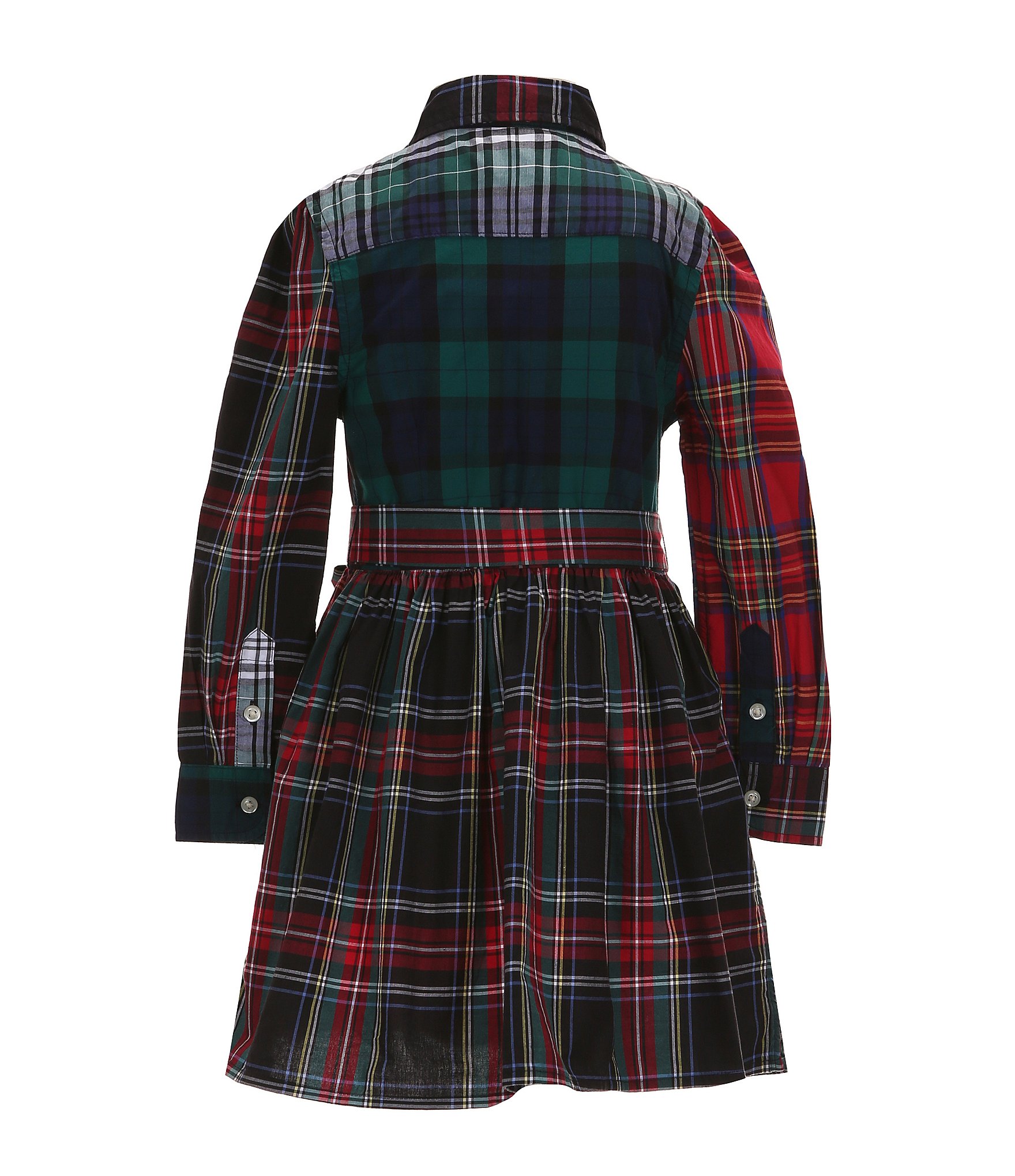 Polo Ralph Lauren Little Girls 2T-6X Long-Sleeve Plaid Fun Shirtdress