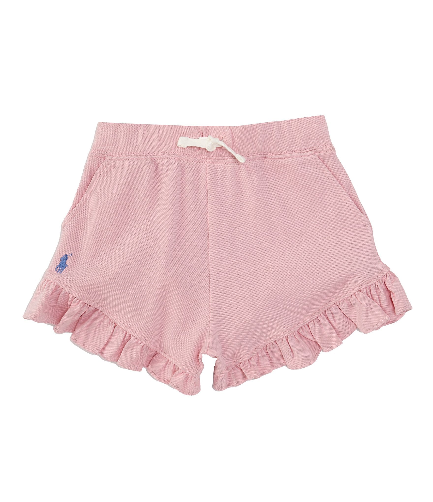 Polo Ralph Lauren Little Girls 2T-6X Ruffled Stretch Mesh Shorts ...