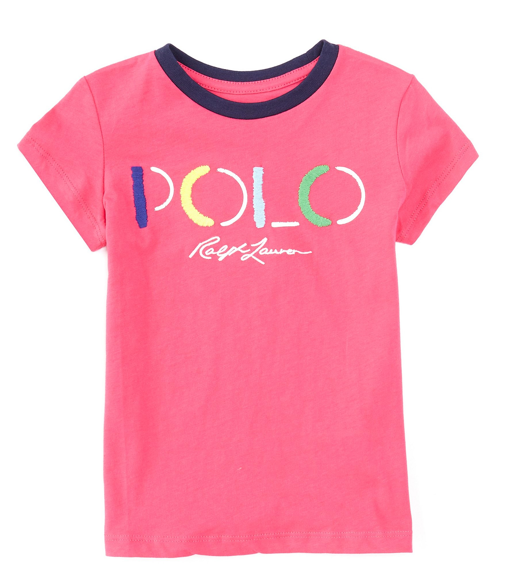 Polo Ralph Lauren Little Girls 2T-6X Short Sleeve Logo Jersey T-Shirt ...