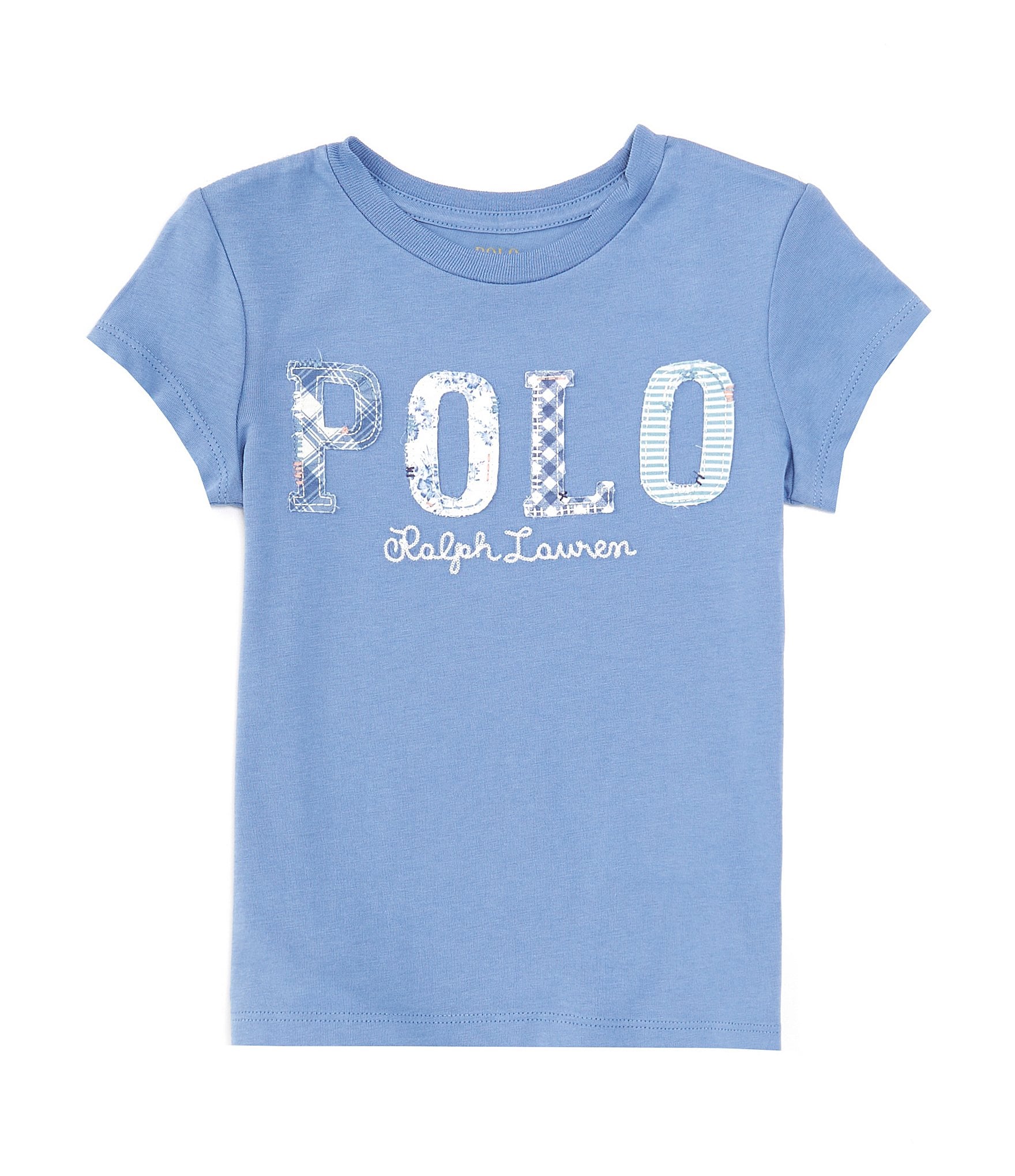 Polo Ralph Lauren Little Girls 2T-6X Short Sleeve Mixed Logo Jersey T-Shirt