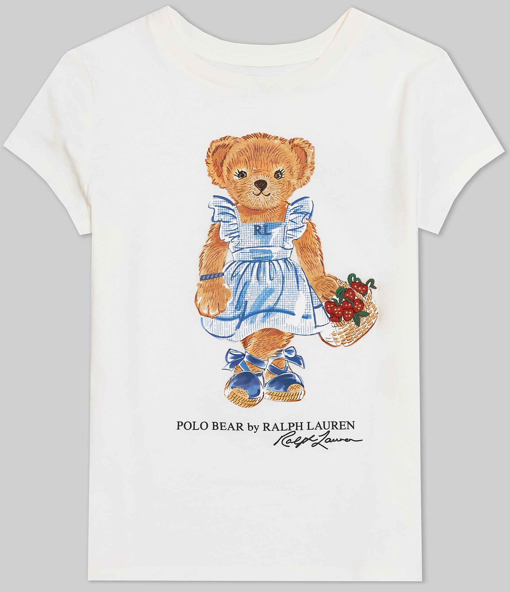 Polo Ralph Lauren Little Girls 2T-6X Short-Sleeve Polo Bear Jersey Tee |  Dillard's