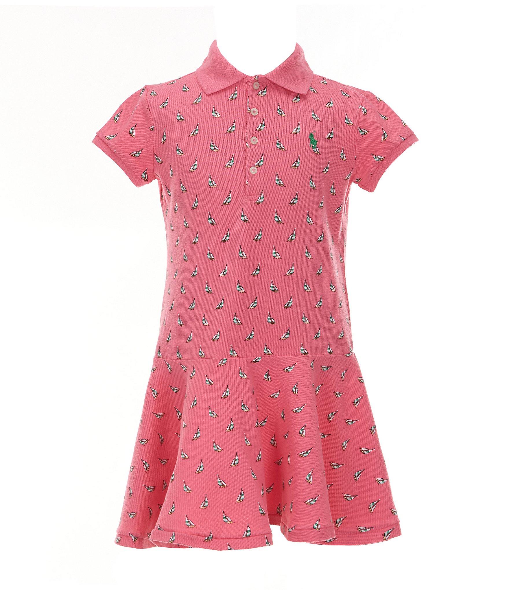Polo Ralph Lauren Little Girls 2T-6X Short Sleeve Sailboat