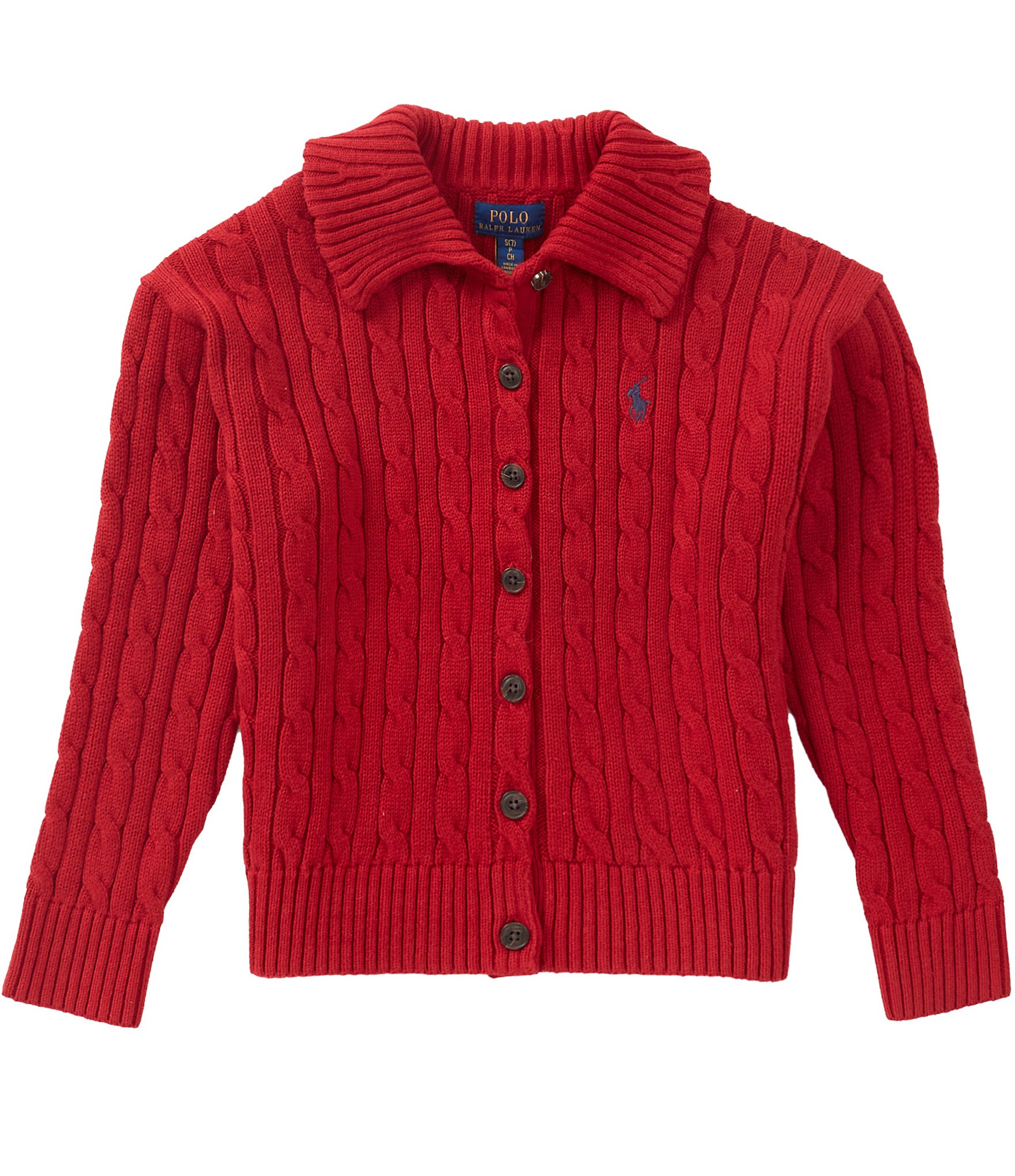Polo Ralph Lauren Little Girls Long Sleeve Cable Knit Cardigan