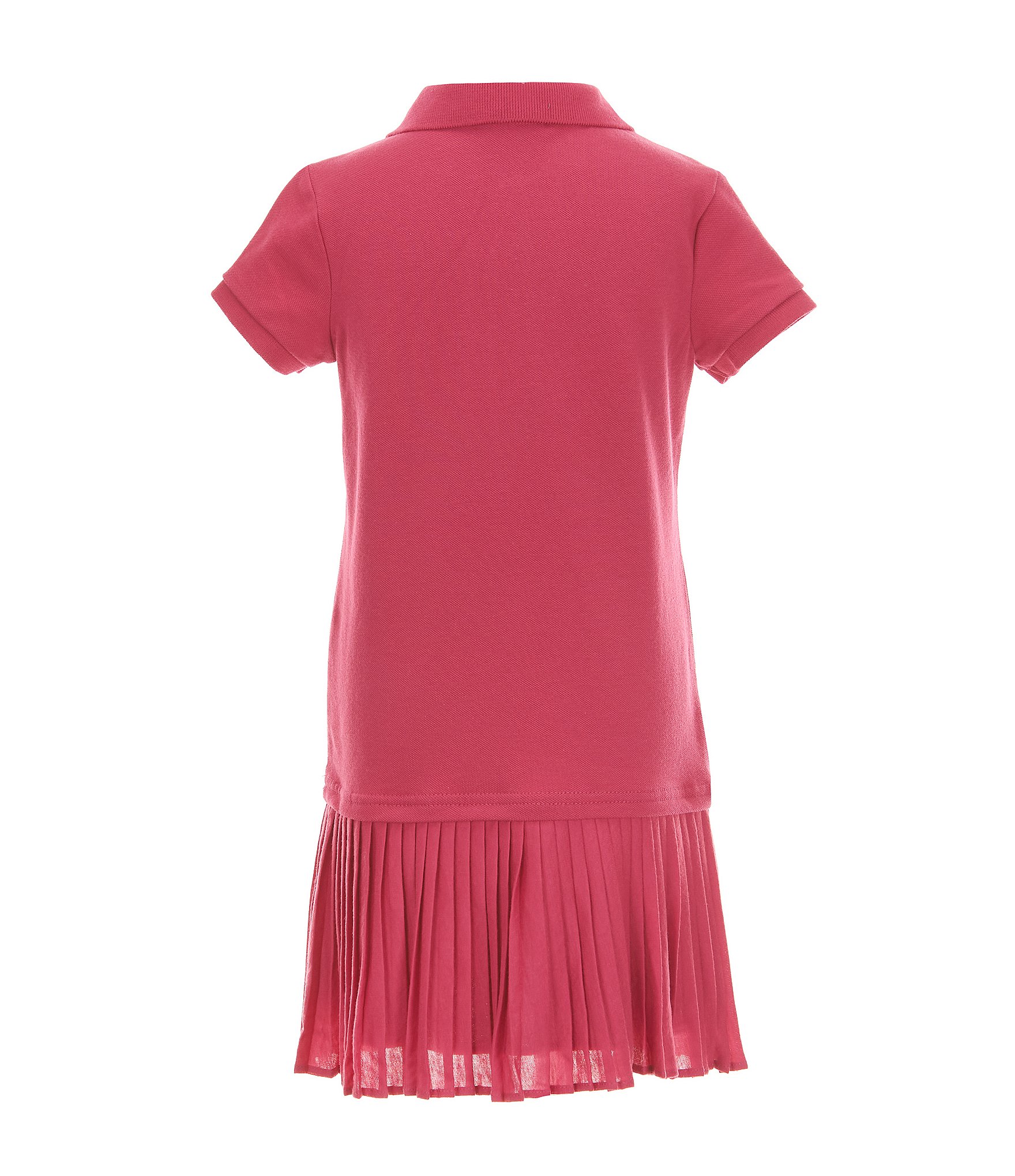 Polo Ralph Lauren Little Girls Short-Sleeve Pleated Stretch Mesh Polo Dress