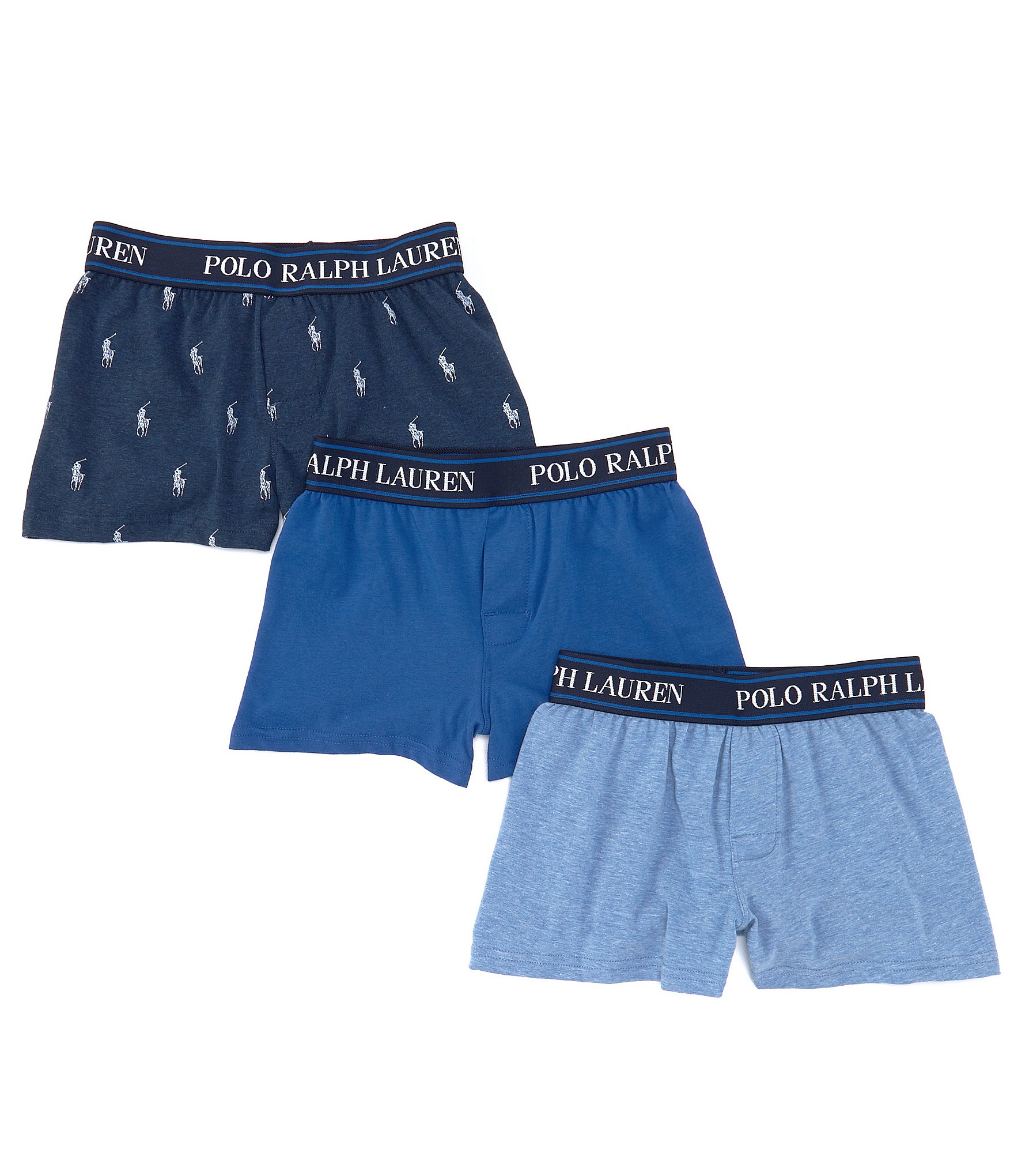 Polo Ralph Lauren Little/Big Boys 4-20 Stretch Knit Boxers 3-Pack |  Dillard's