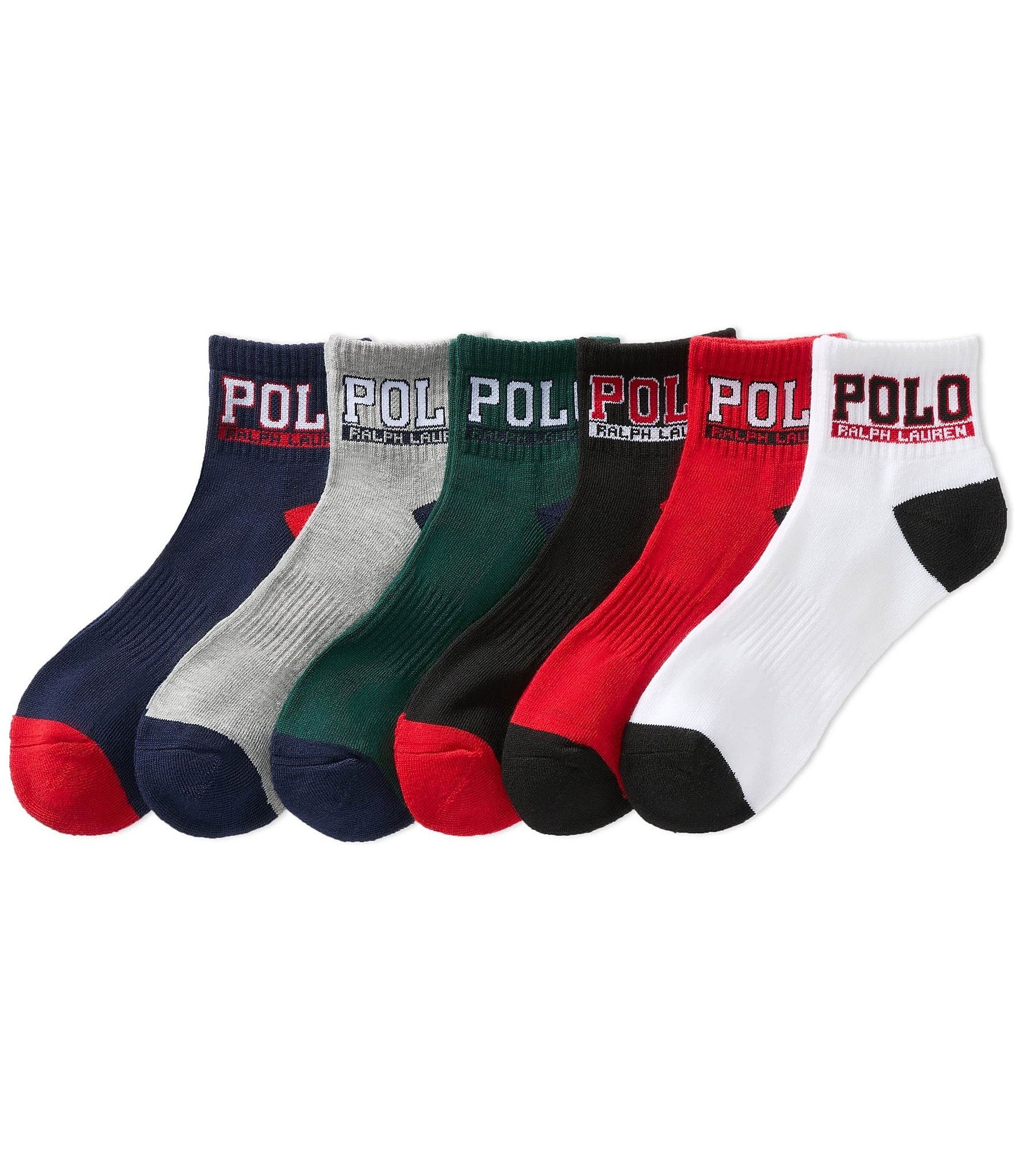 Polo Ralph Lauren Logo-Detailed Quarter Socks 6-Pack