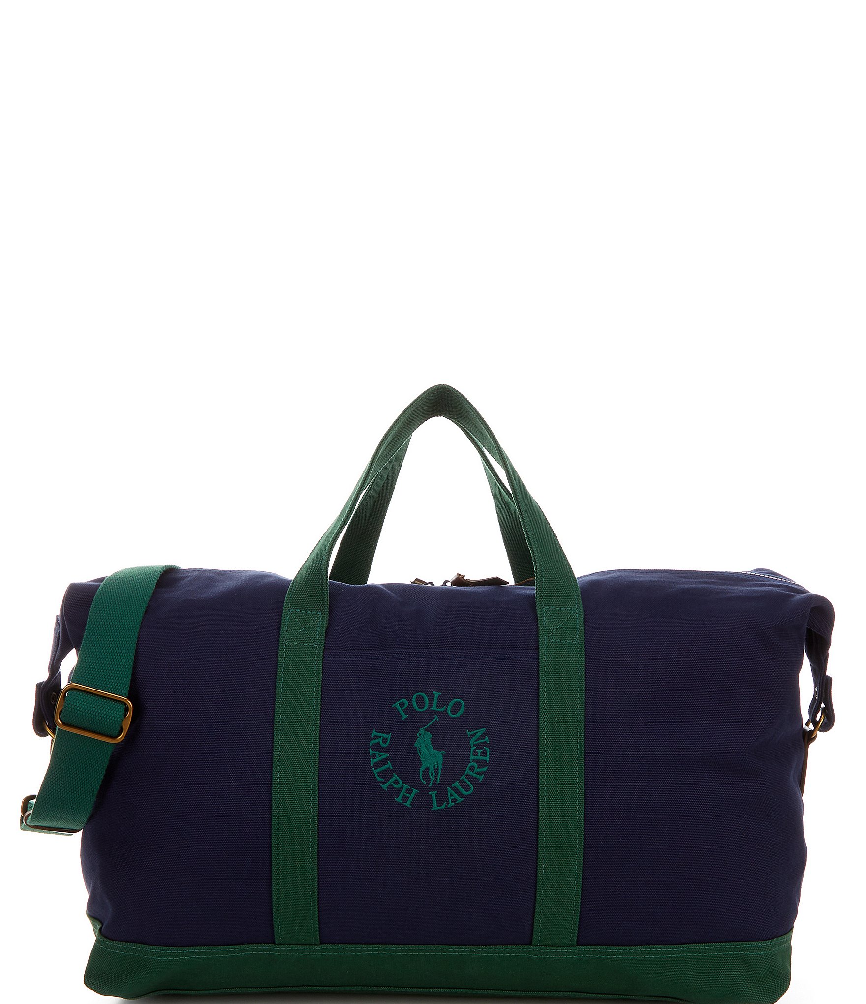 Polo Ralph Lauren logo-embroidered Canvas Duffle Bag - Newport Navy/New Forest