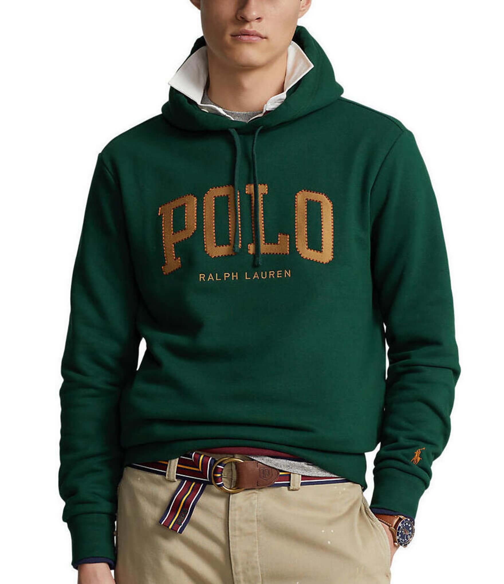 Buy Polo Ralph Lauren Men's Twill Polo Logo Flag Patch USA Hoodie (X-Large)  Black at Amazon.in