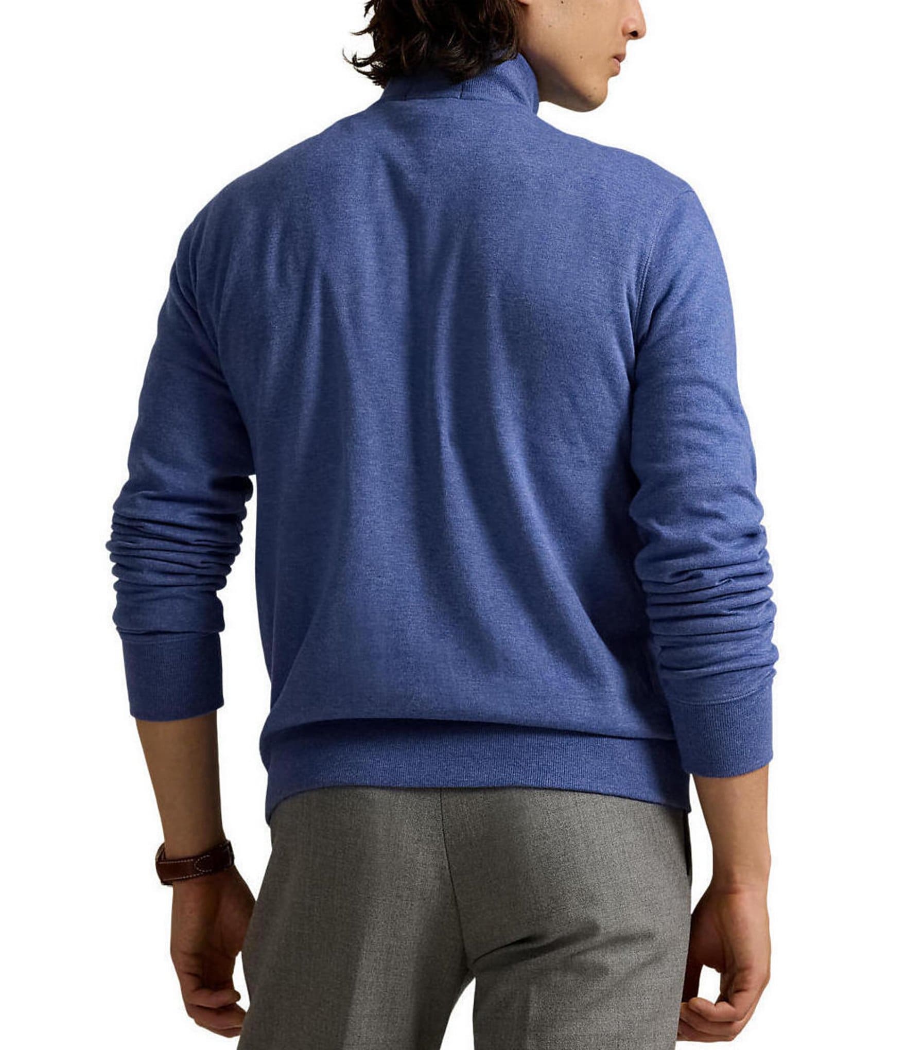 Polo Ralph Lauren Long Sleeve Luxury Jersey Quarter-Zip Pullover