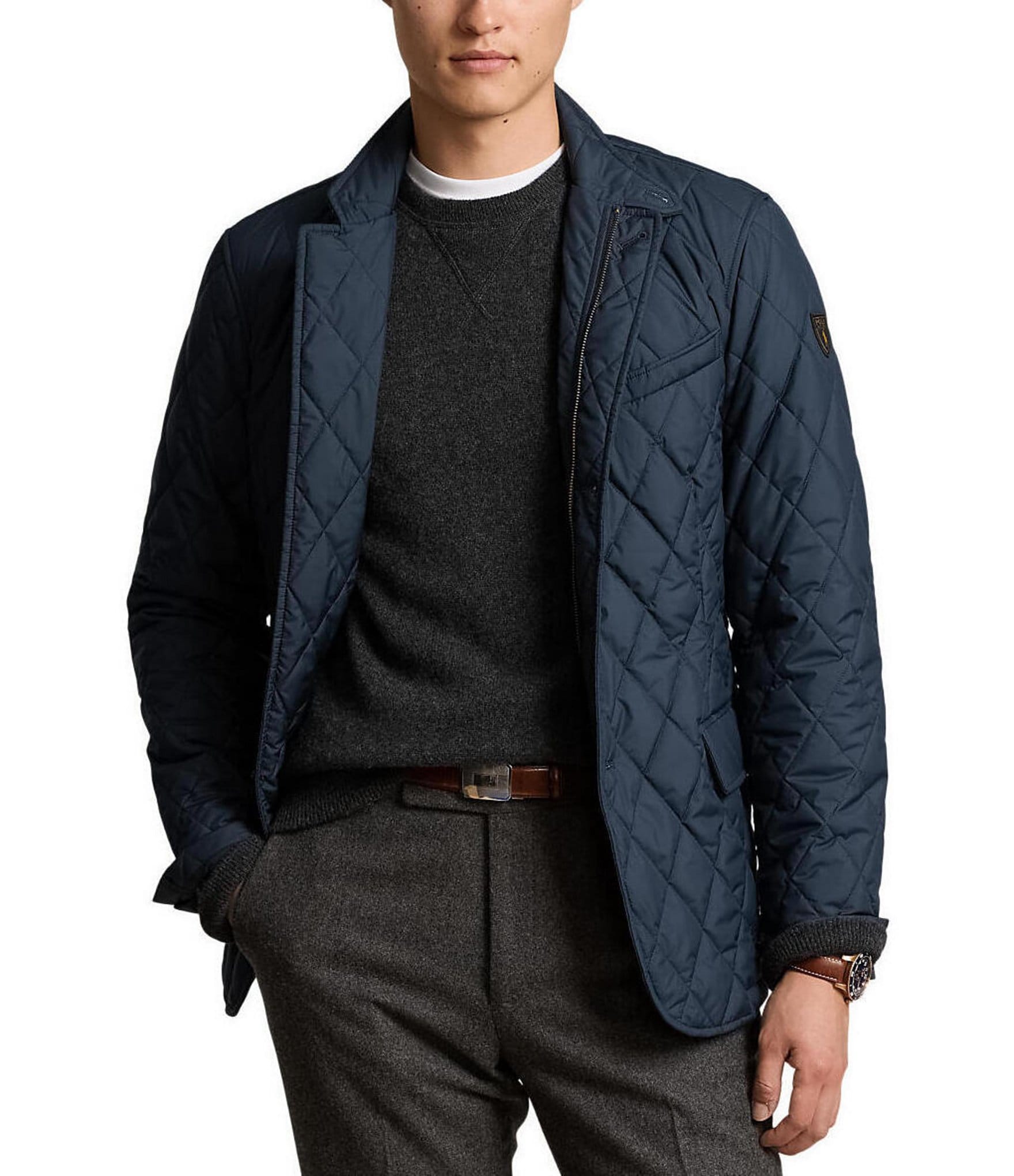 Long sleeve quilted jacket best sale