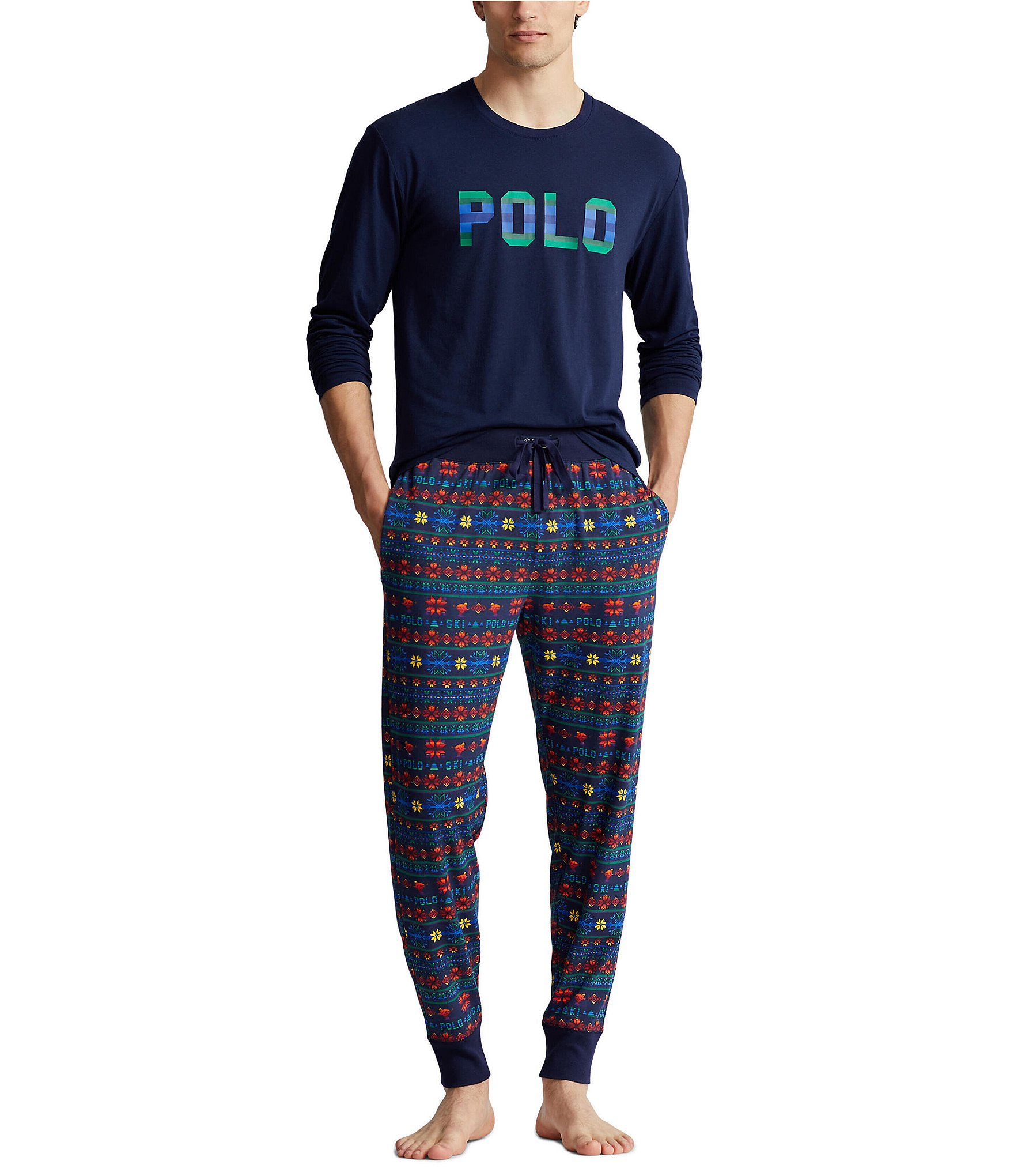 POLO RALPH LAUREN Woven Polo Player Lounge Pants S, Black/Red Pony at   Men's Clothing store: Pajama Bottoms