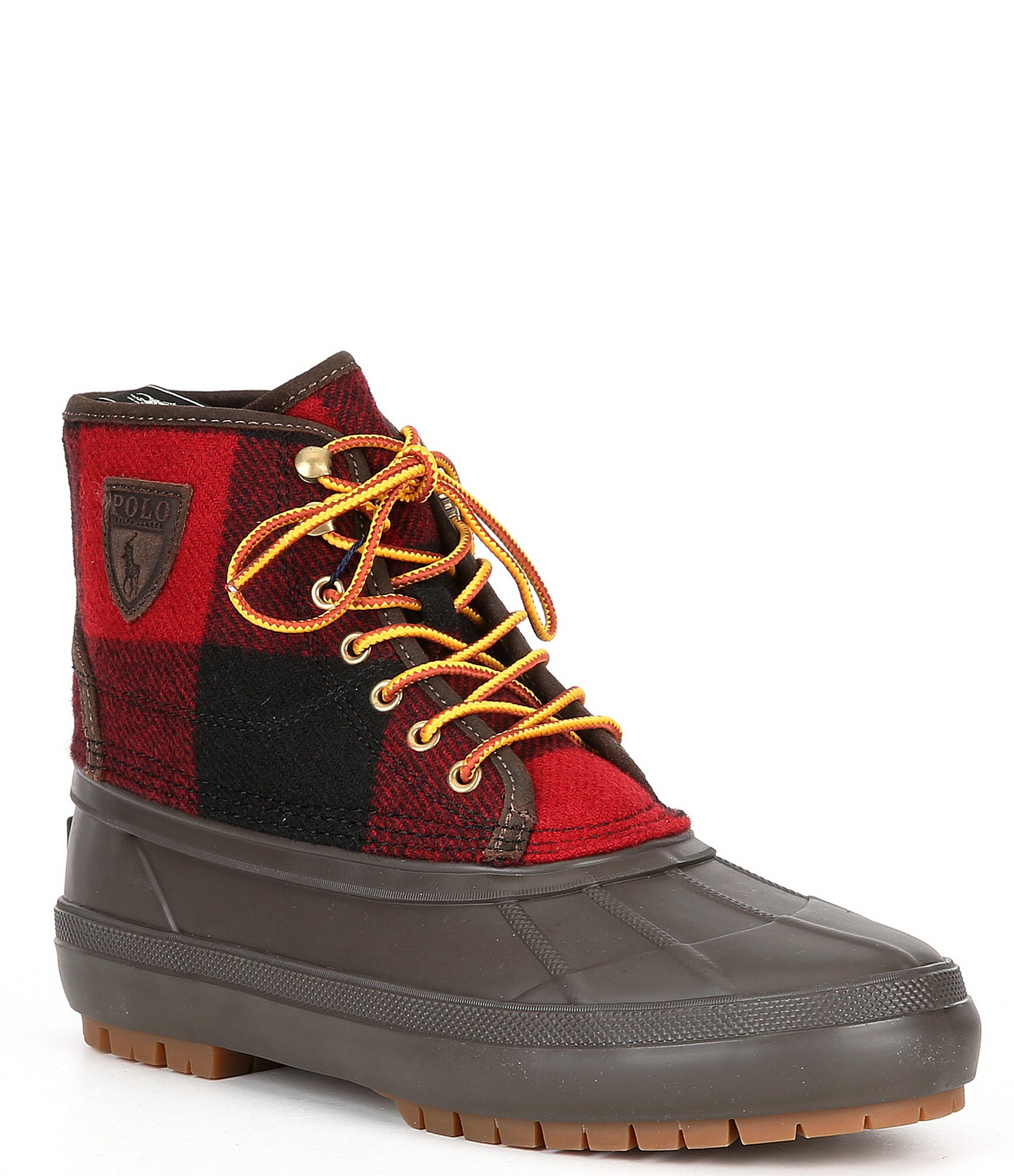 Polo Ralph Lauren Men's Claus Buffalo Check Wool Lace-Up Cold Weather Boots  | Dillard's