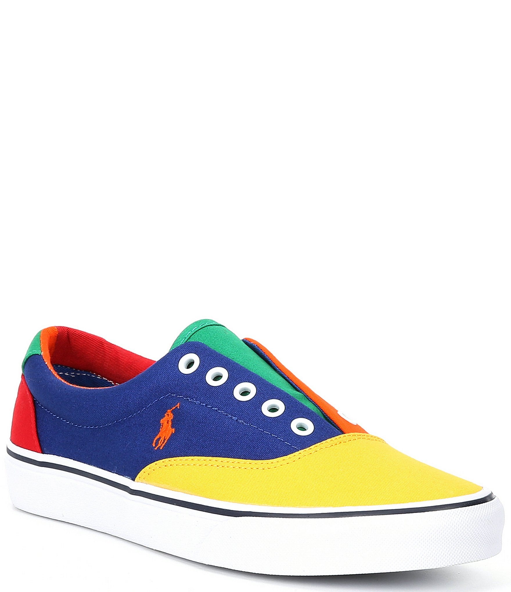 Polo Ralph Lauren Men's Keaton Color Block Canvas Slip-On Sneakers |  Dillard's