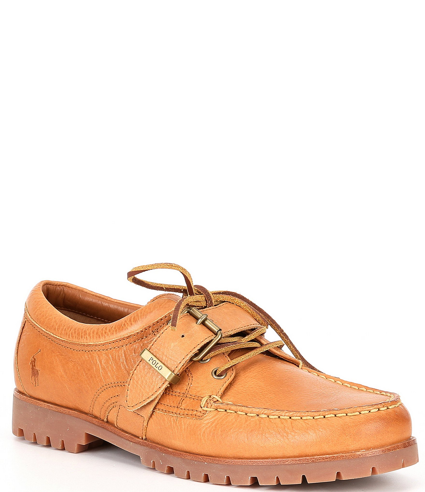 Polo Ralph Lauren boys tan canvas & brown leather deck boat shoes US 1  UK 13.5 | eBay