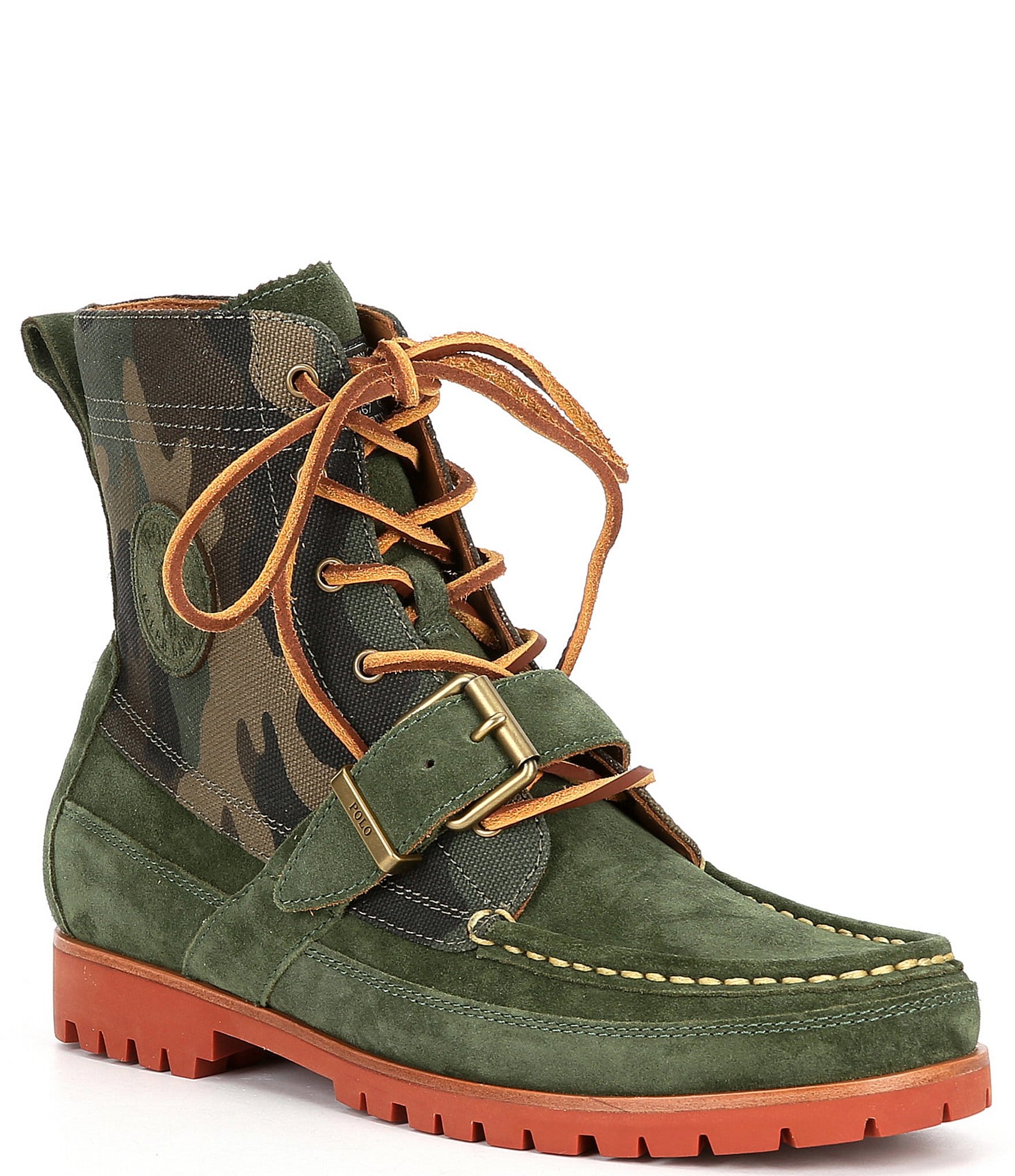 Polo Ralph Lauren Men's Ranger Suede and Camo Lug Sole Boots | Dillard's