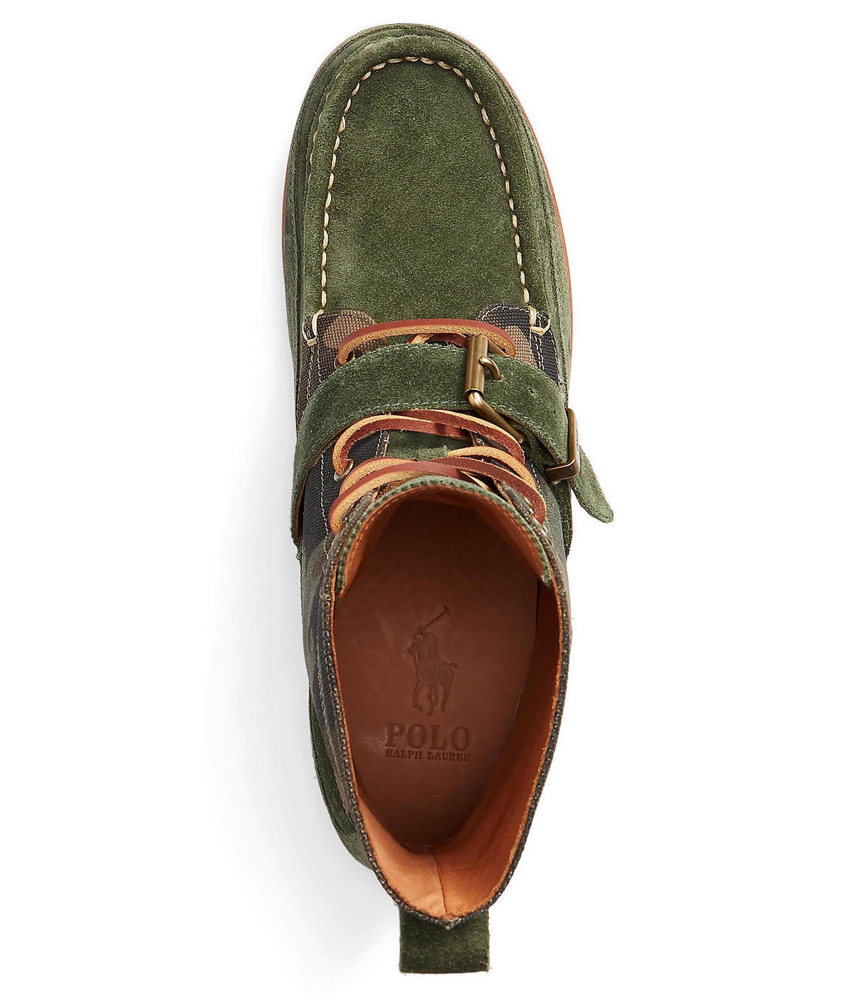 Polo Ralph Lauren Men's Ranger Suede and Camo Lug Sole Boots