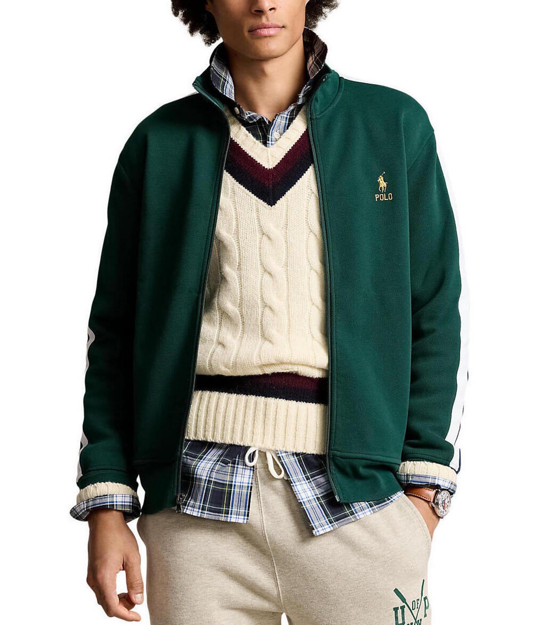 Polo Ralph Lauren Mesh Double-Knit Track Jacket