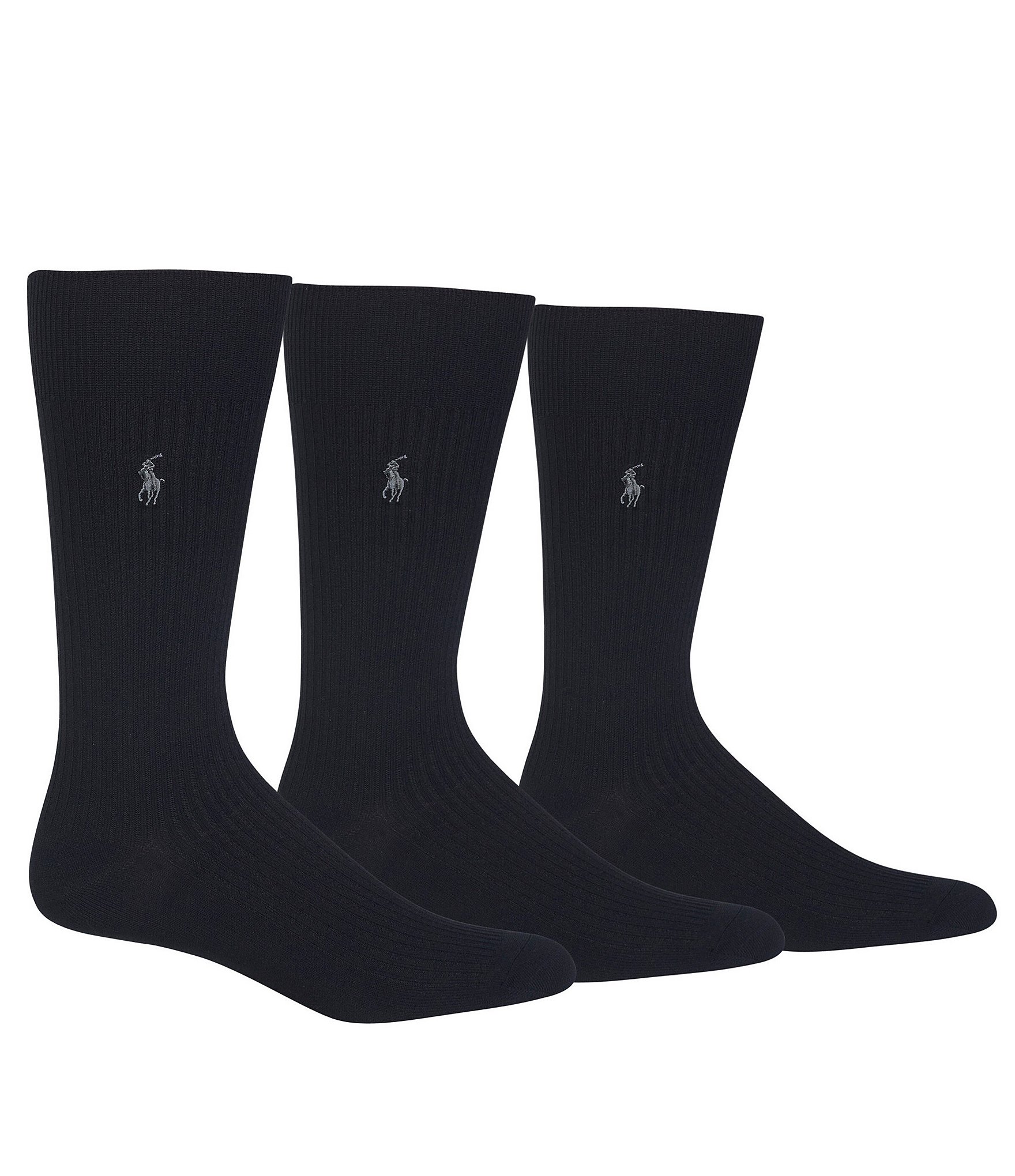 Polo Ralph Lauren Microfiber Crew Dress Socks 3-Pack | Dillard's