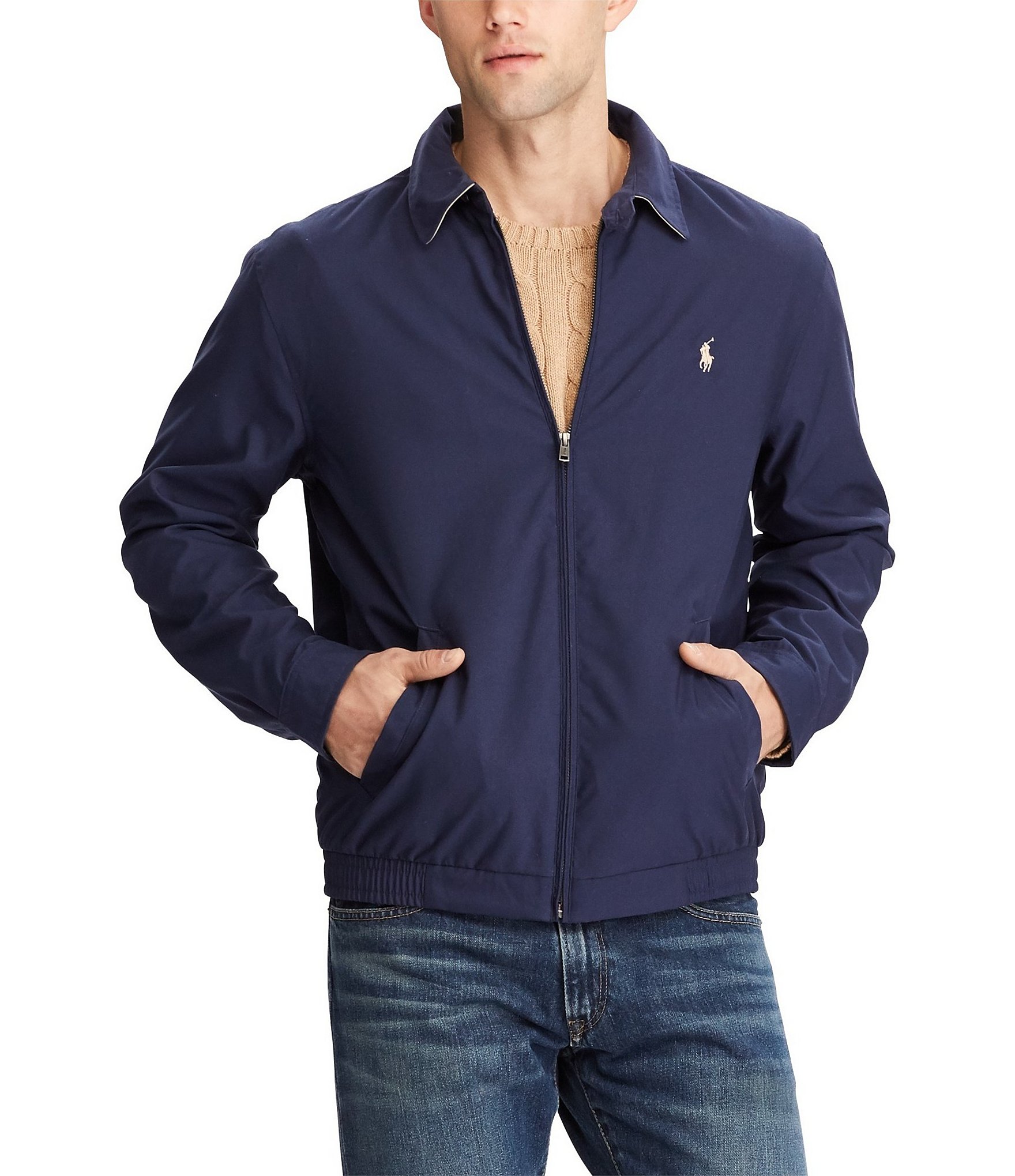 navy blue ralph lauren jacket
