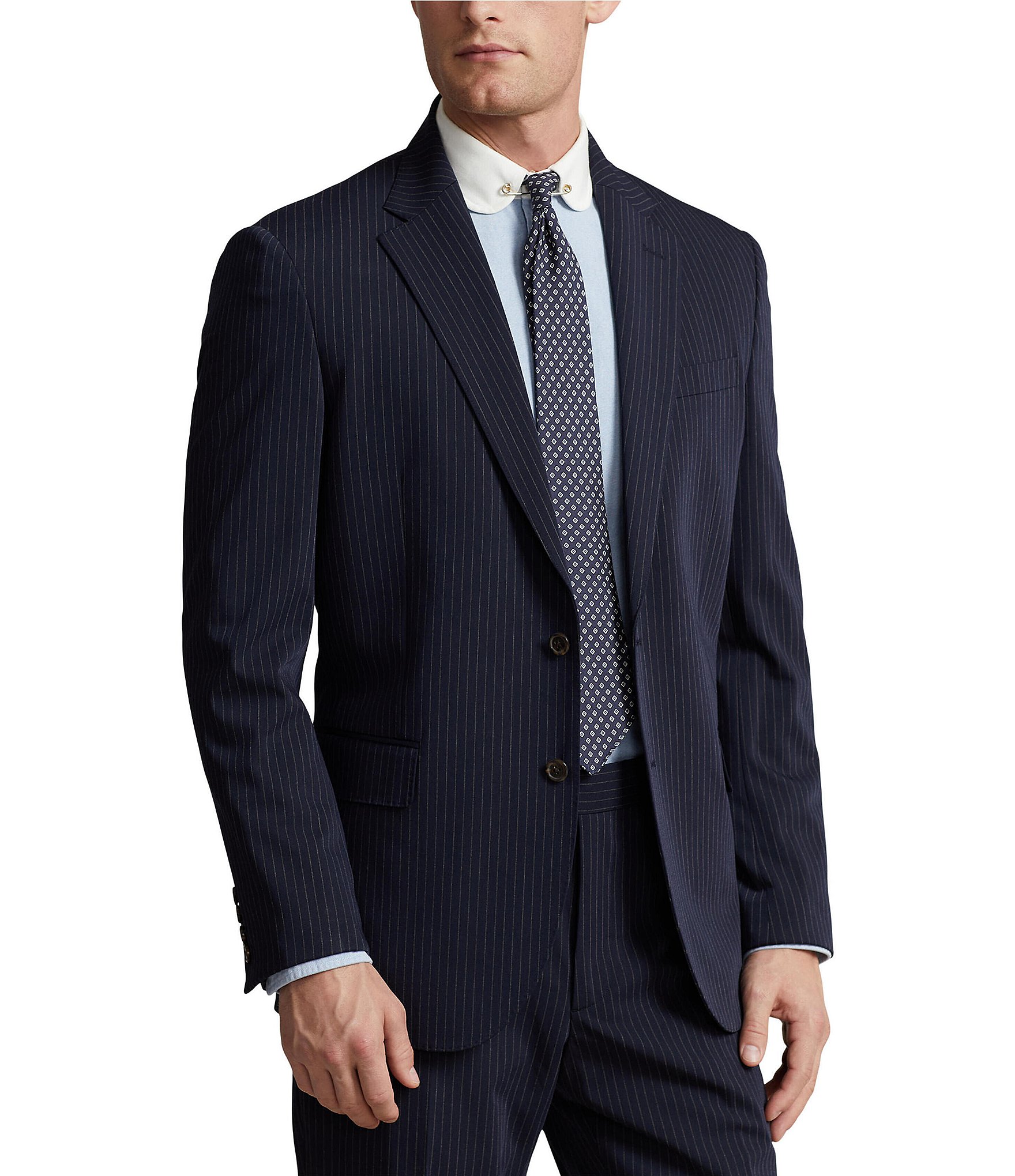 Polo Ralph Lauren Performance Modern Fit Flat Front Pinstripe Twill 2-Piece Suit