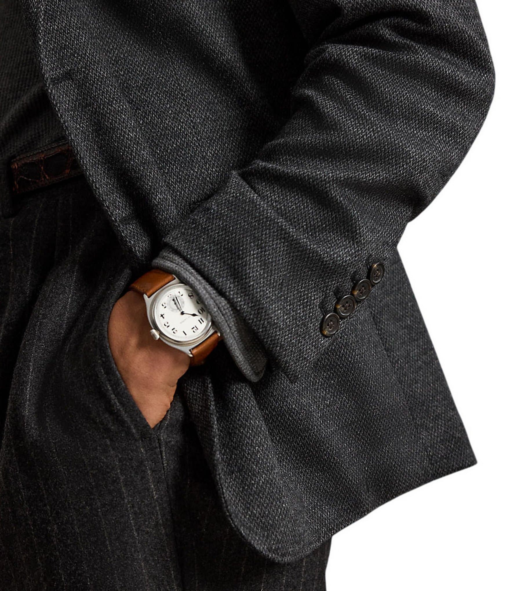 Polo Ralph Lauren Modern Knit Broken-Twill Wool Blend Coat