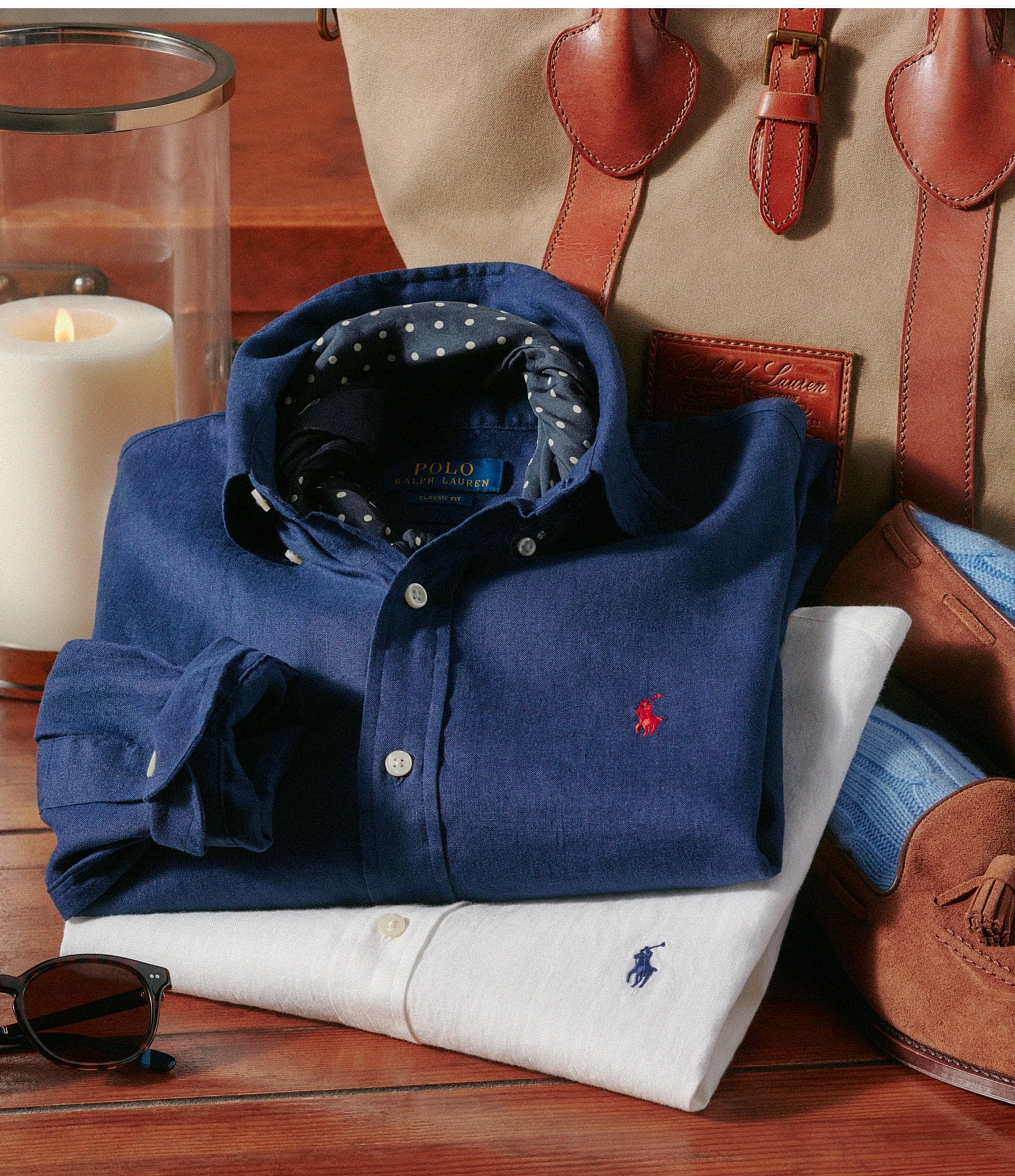 Polo Ralph Lauren Piece Dye Linen Long Sleeve Woven Shirt