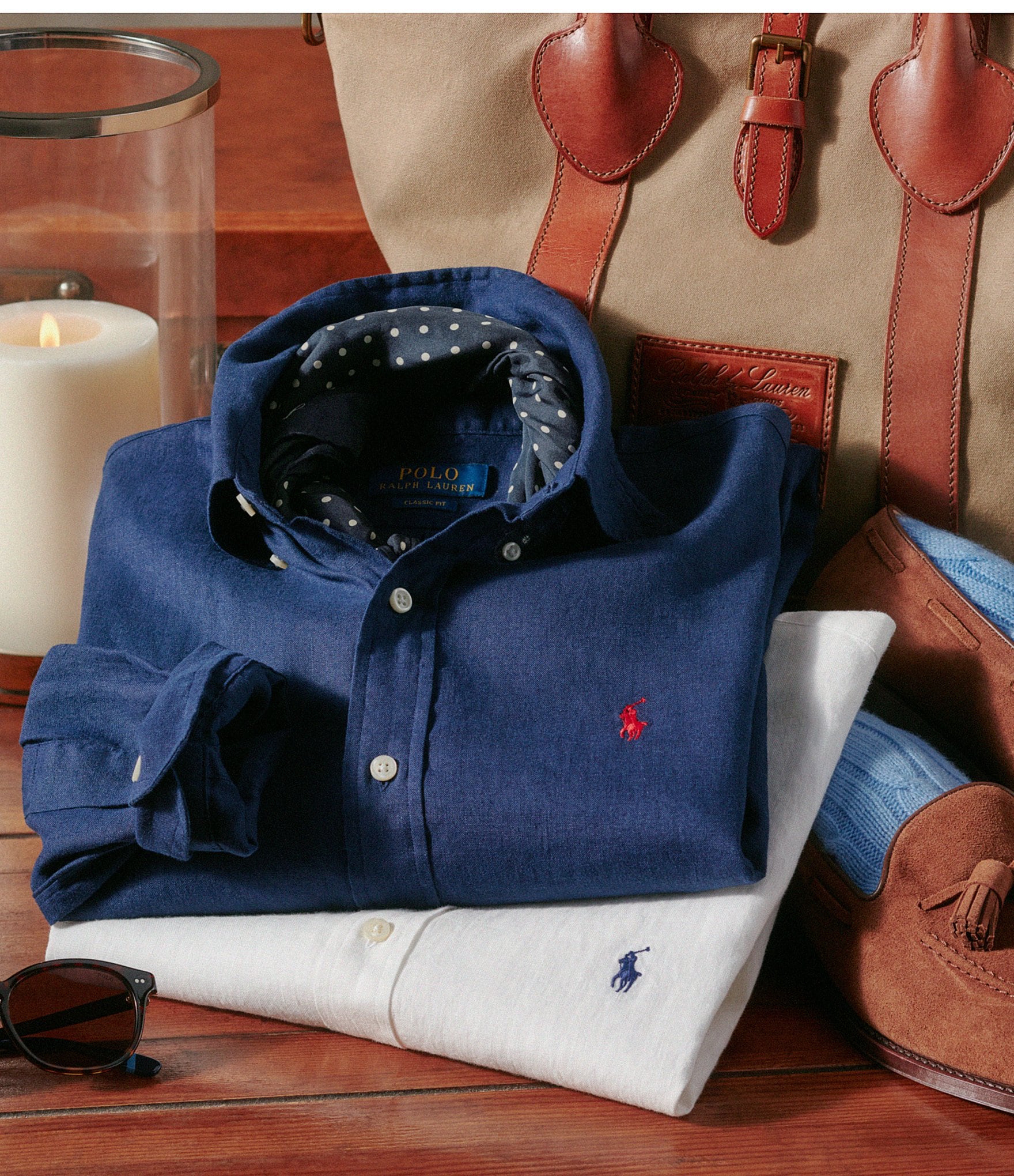 Polo Ralph Lauren Piece Dye Linen Long Sleeve Woven Shirt